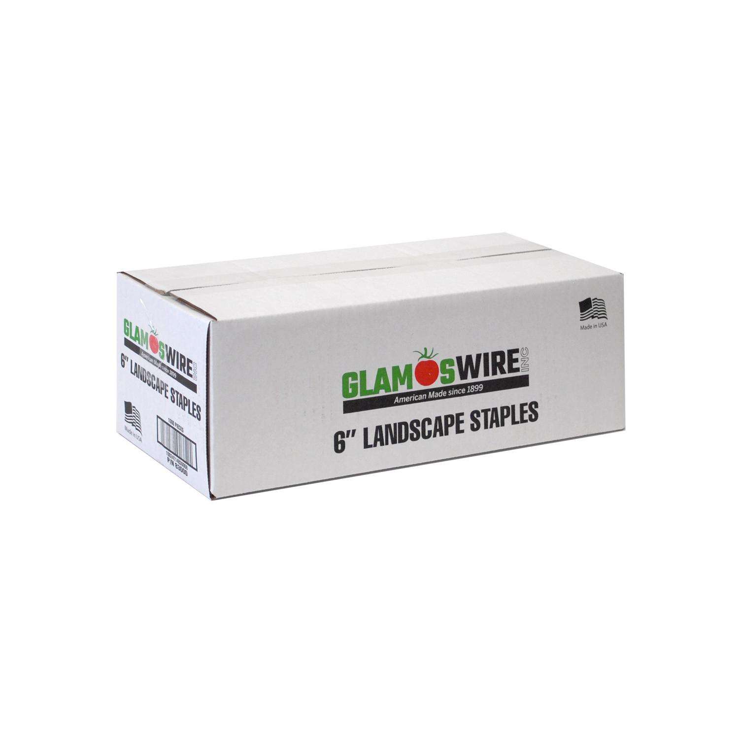  Glamos Wire 1 In. W X 6 In. L Steel Garden Staples 1000 Pk