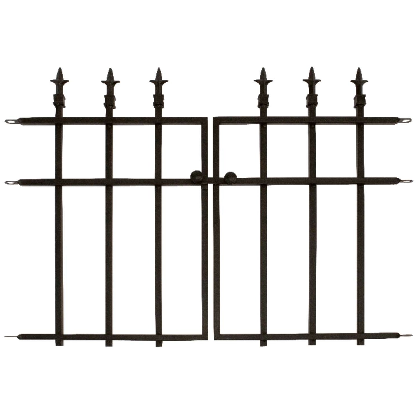  Panacea 37 In. L X 27 In. H Steel Black Garden Fence