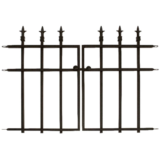  Panacea 37 In. L X 27 In. H Steel Black Garden Fence