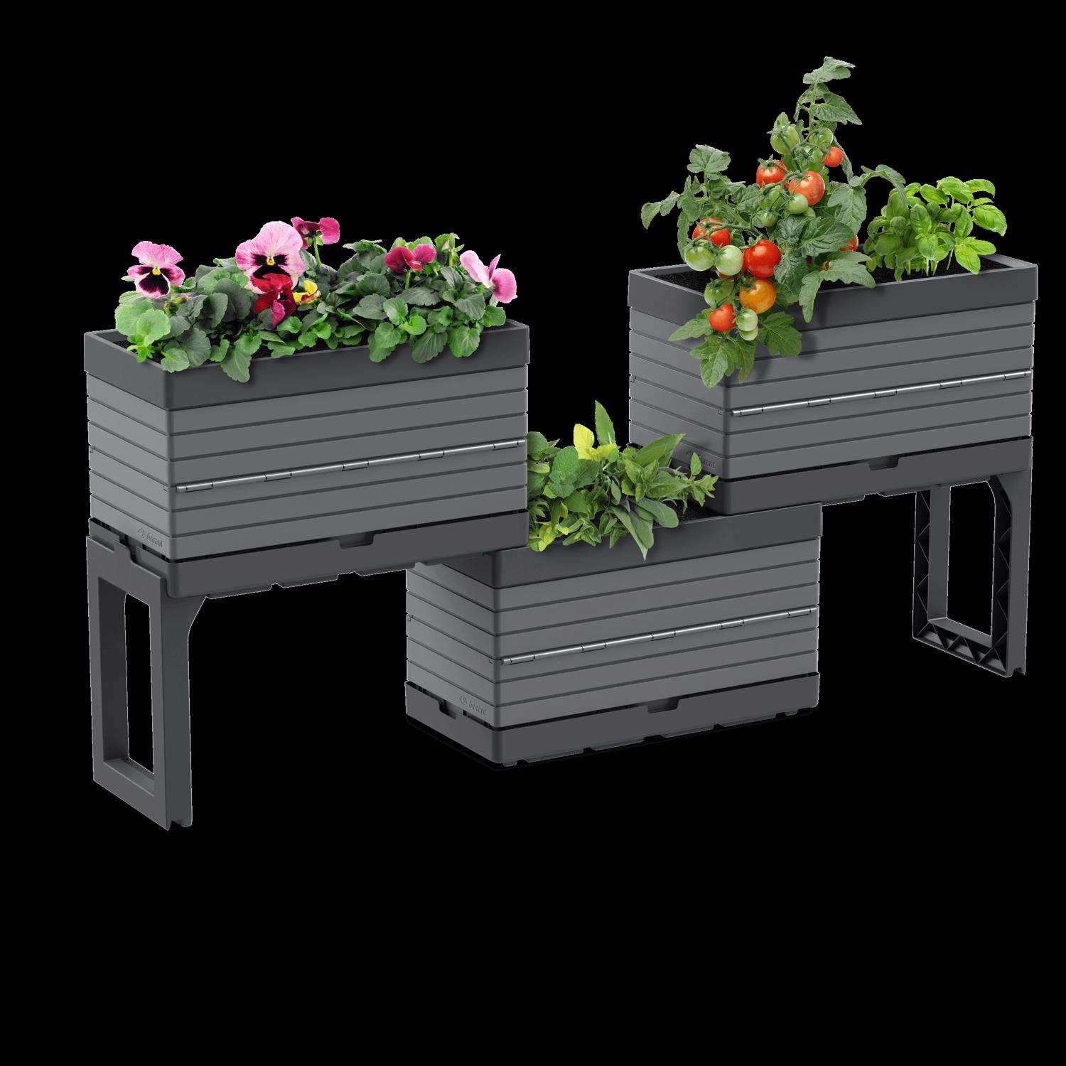  Southern Patio 39 In. H X 12 In. W X 38 In. D Resin Elevated Garden Bed Kit Gray