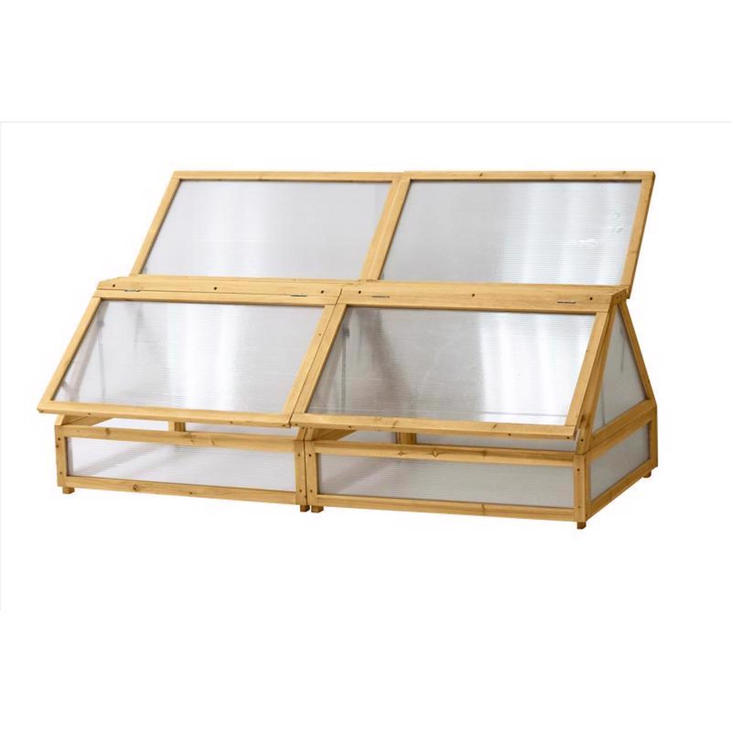  VegTrug Cold Frame Natural 71 In. W X 30 In. D X 26 In. H Raised Bed Greenhouse