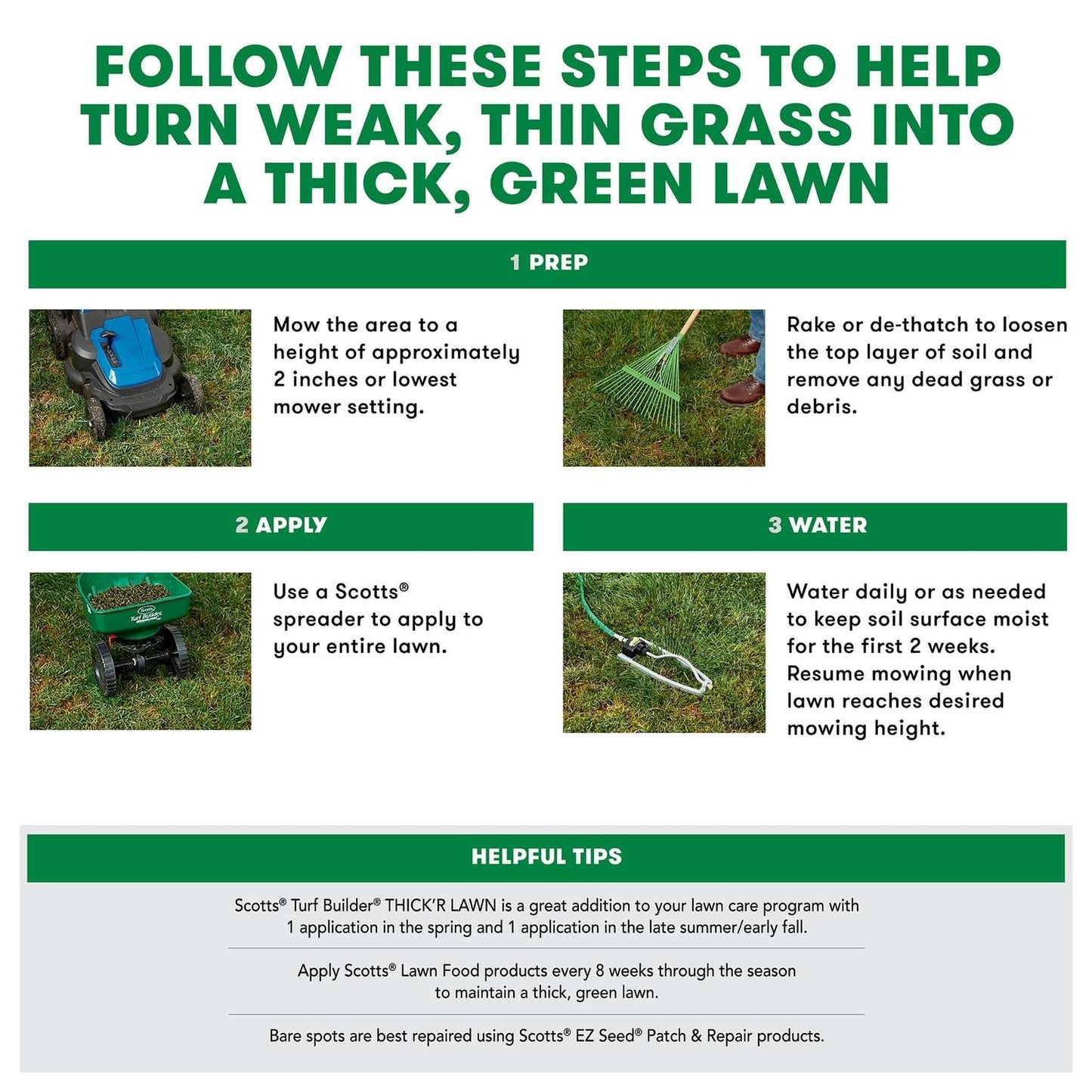  Scotts Turf Builder ThickR Lawn All-Purpose Lawn Fertilizer For Tall Fescue Grass 4000 Sq Ft