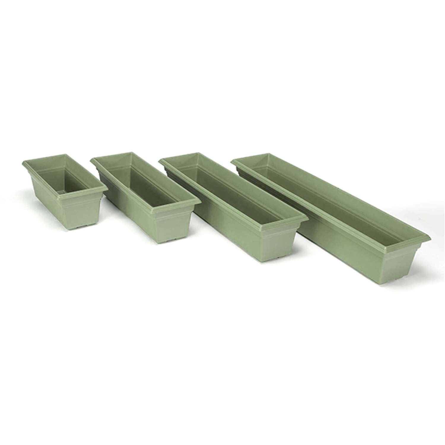  Novelty 6.4 In. H X 35.8 In. W X 8 In. D Plastic Countryside Flowerbox Flower Box Sage