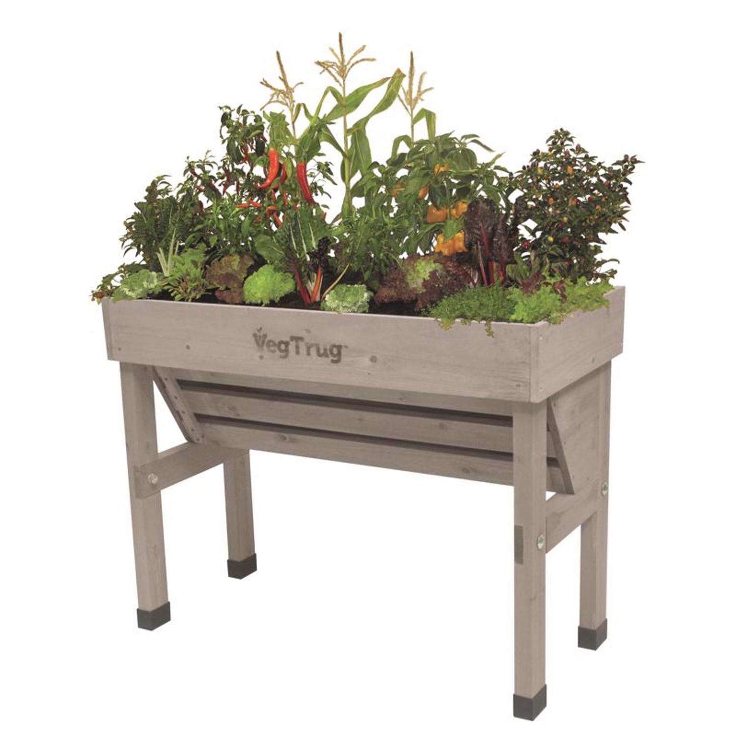  VegTrug 31.5 In. H X 40.55 In. W X 18 In. D Cedar Wall Hugger Planter Gray