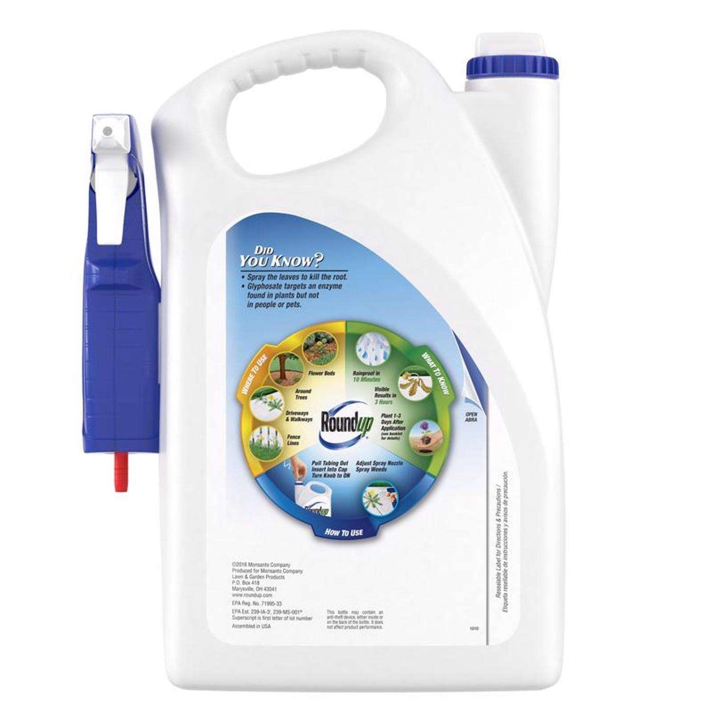  Roundup Weed And Grass Killer RTU Liquid 1 Gal