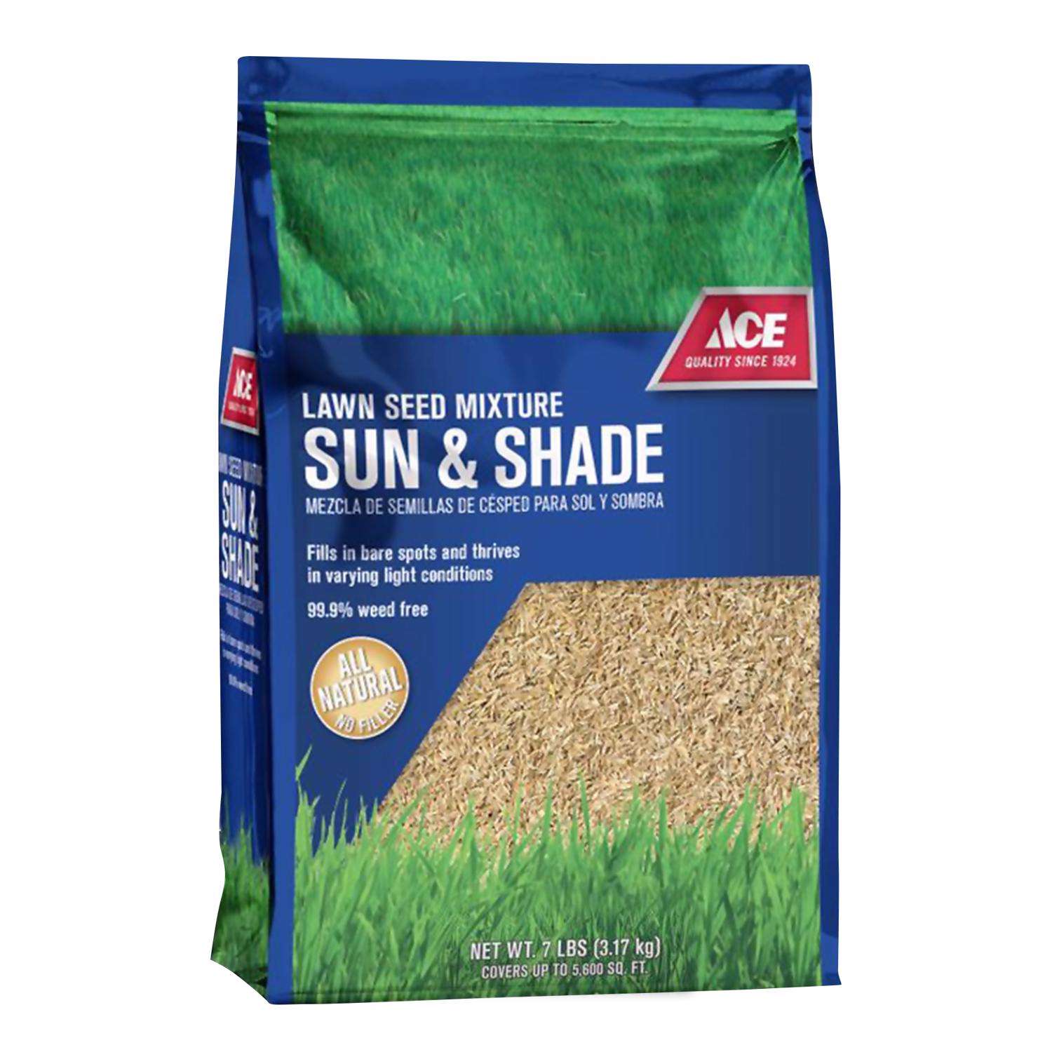  Ace Mixed Sun Or Shade Grass Seed 7 Lb