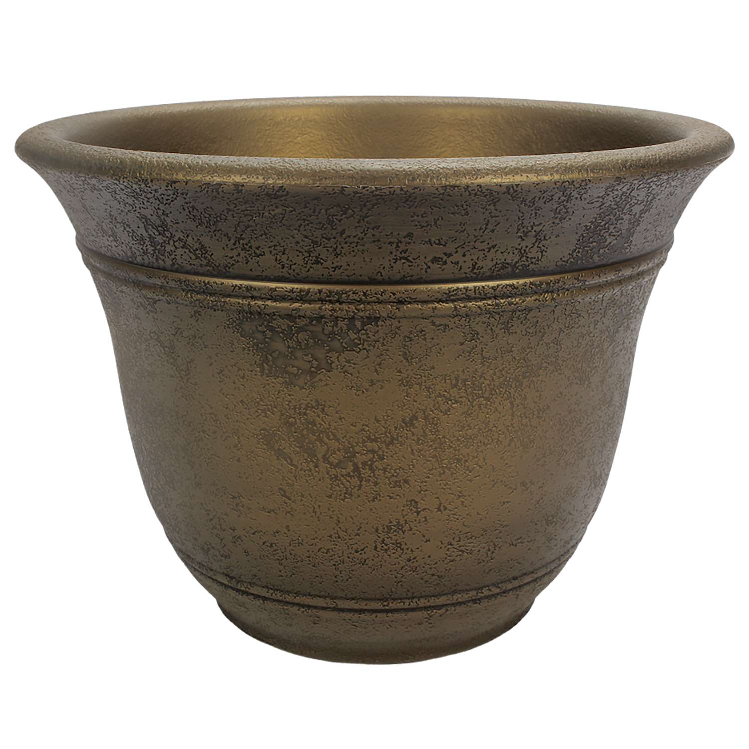  HC Companies Sierra 11.75 In. H X 16 In. D Plastic Texture Planter Celtic Bronze