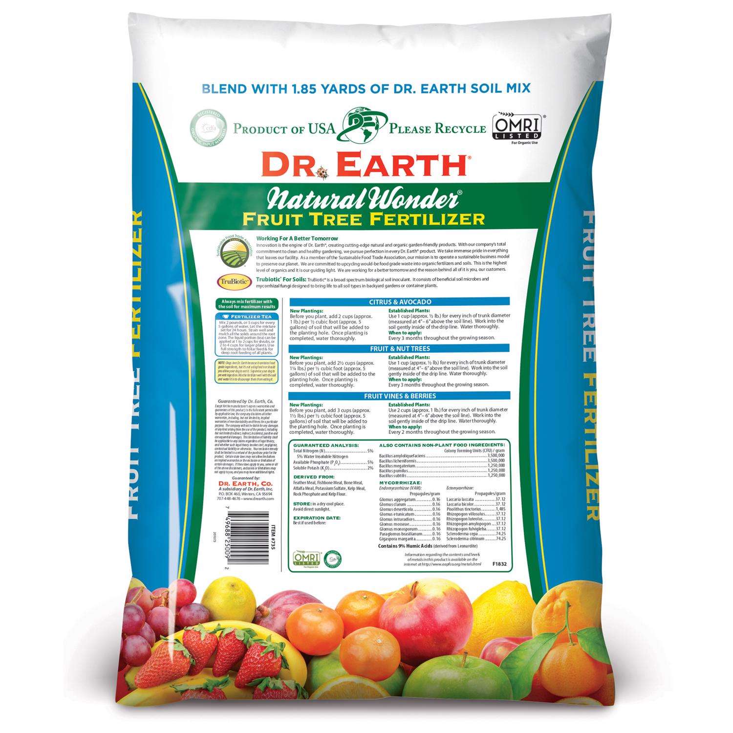  Dr. Earth Natural Wonder Organic 5-5-2 Plant Fertilizer 25 Lb