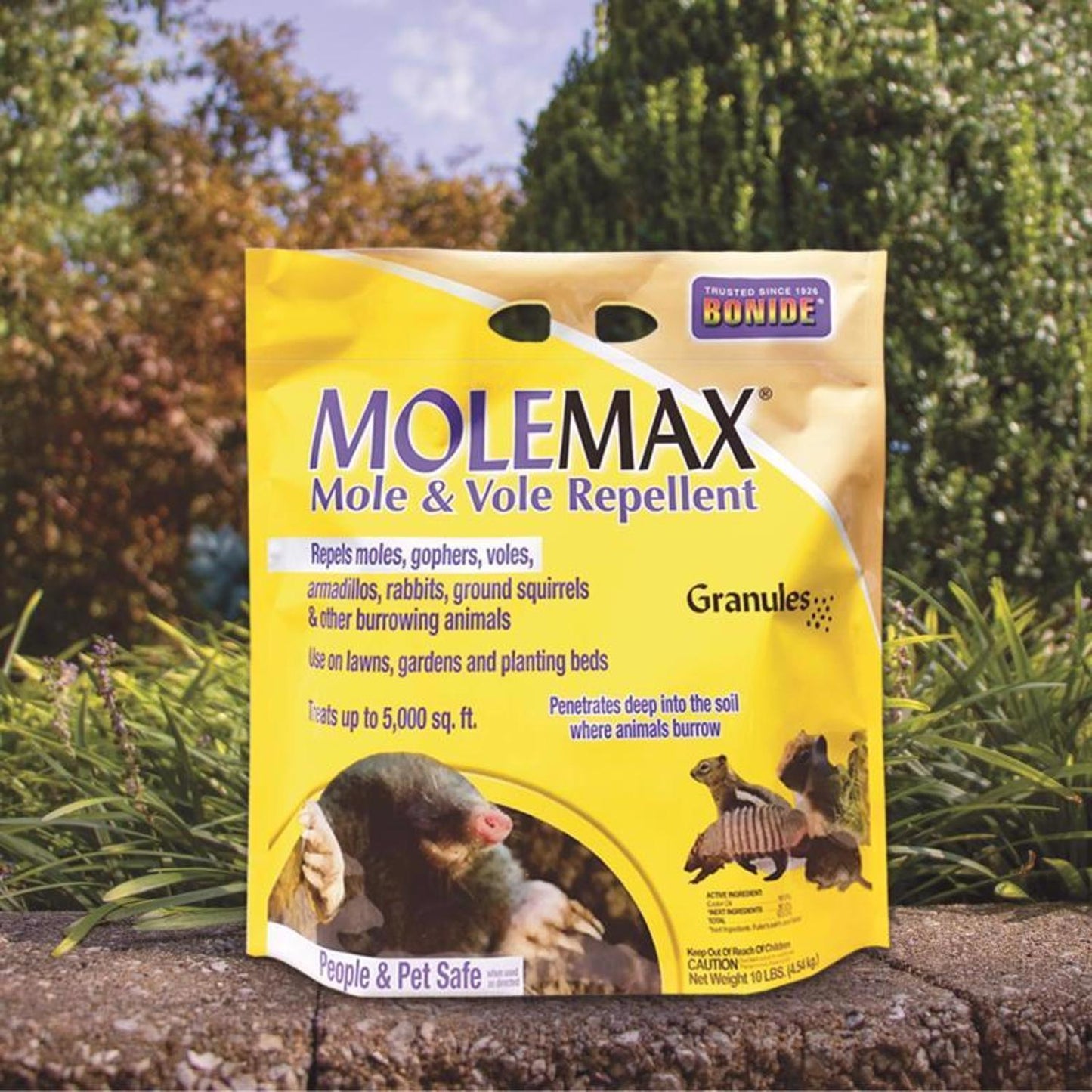  Bonide MoleMax Animal Repellent Granules For Moles And Voles 10 Lb