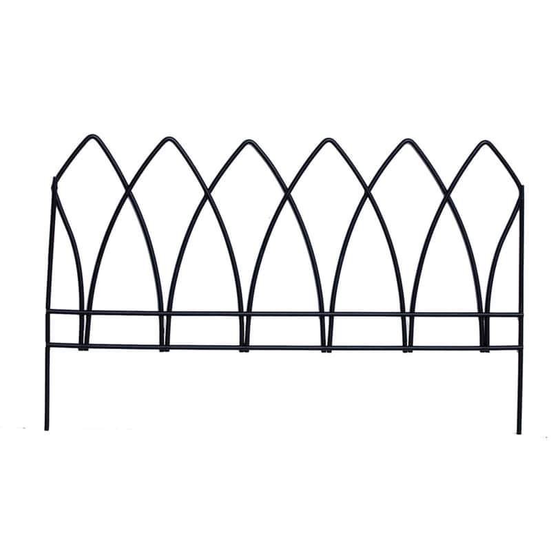  Panacea 24 In. L X 15 In. H Steel Black Gothic Arch Garden Edging