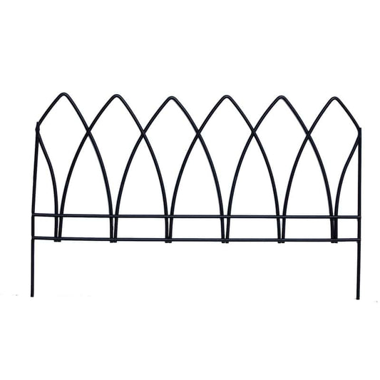 Panacea 24 In. L X 15 In. H Steel Black Gothic Arch Garden Edging