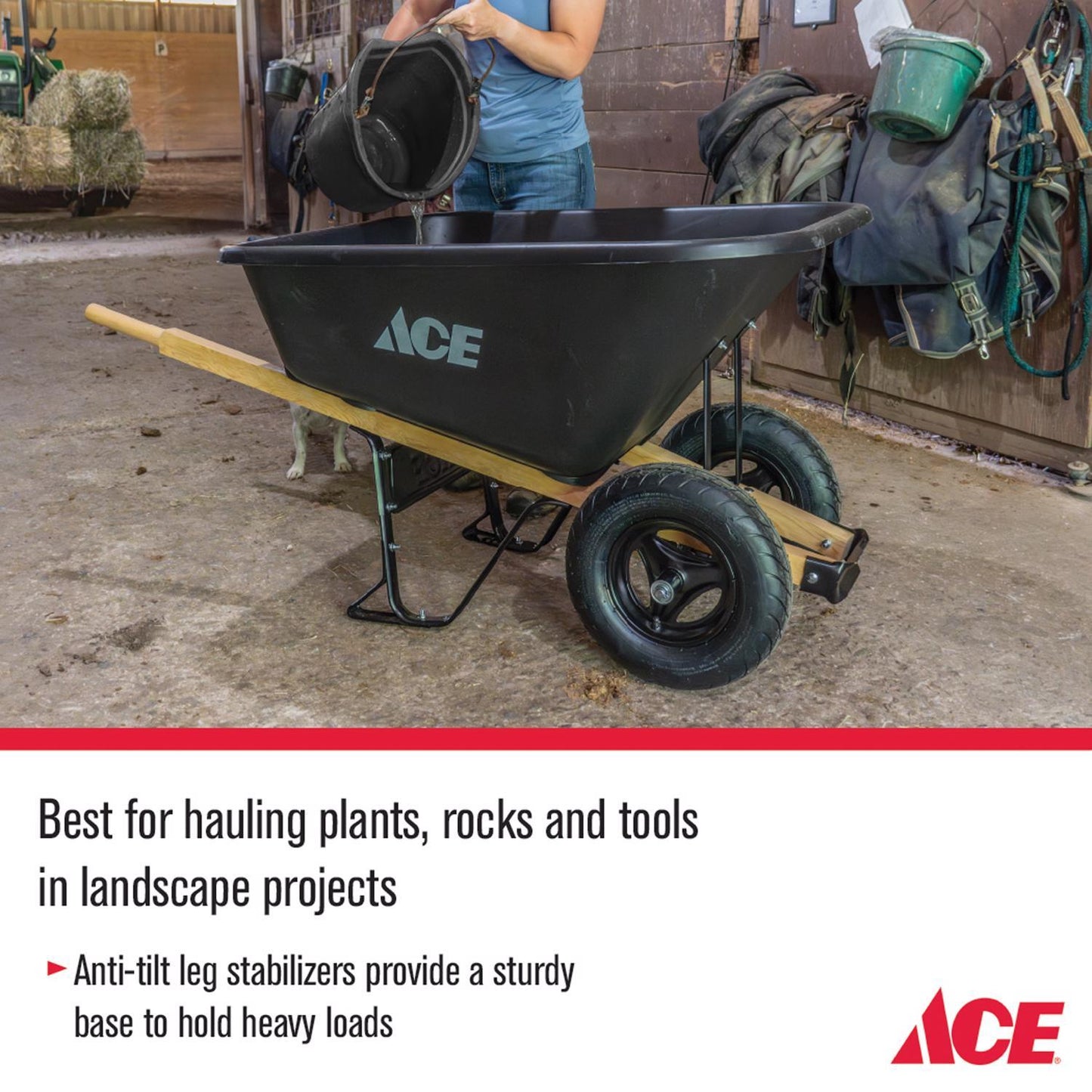  Ace Poly Wheelbarrow 8 Cu Ft