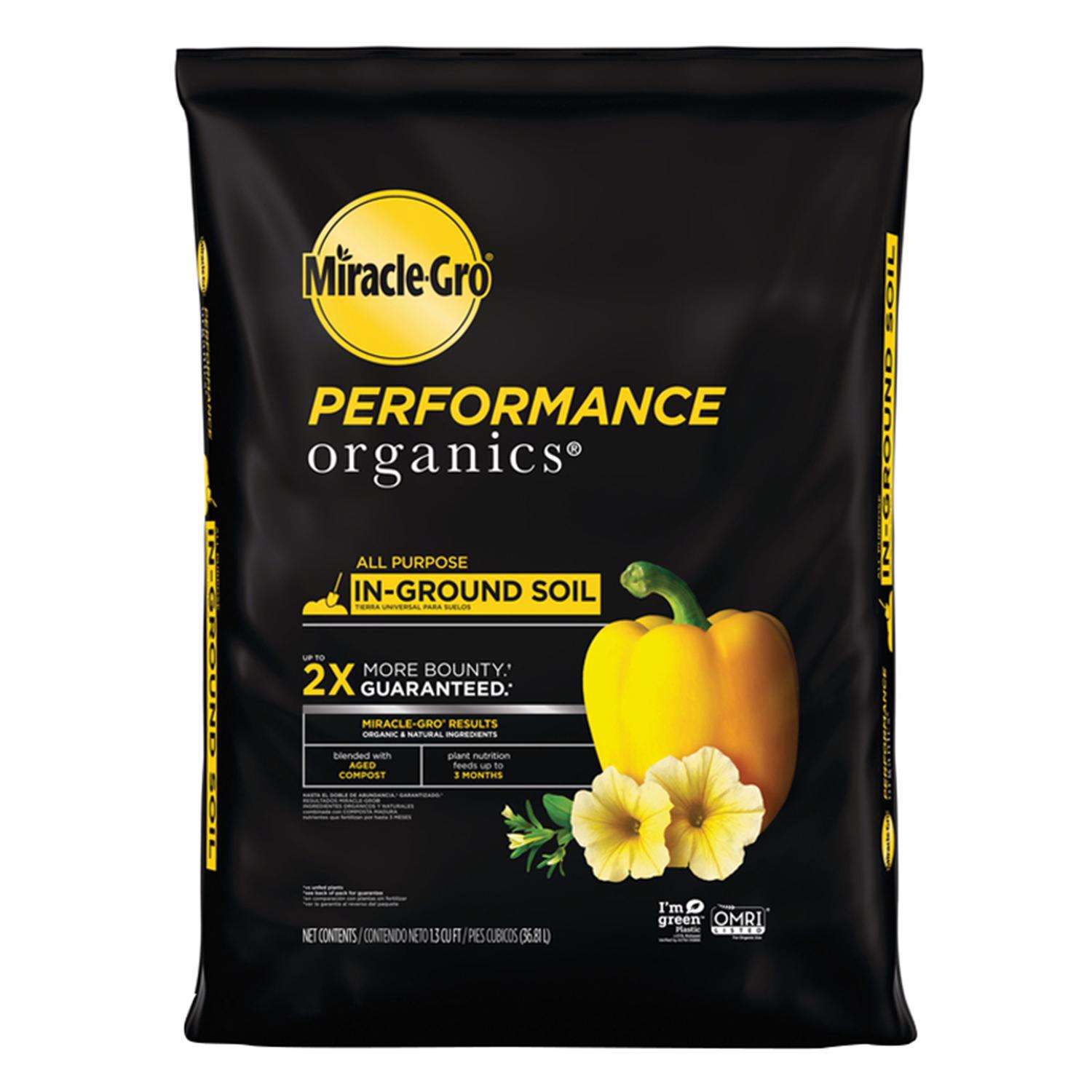  Miracle-Gro Performance Organics Organic All Purpose In-Ground Soil 1.3 Cu Ft