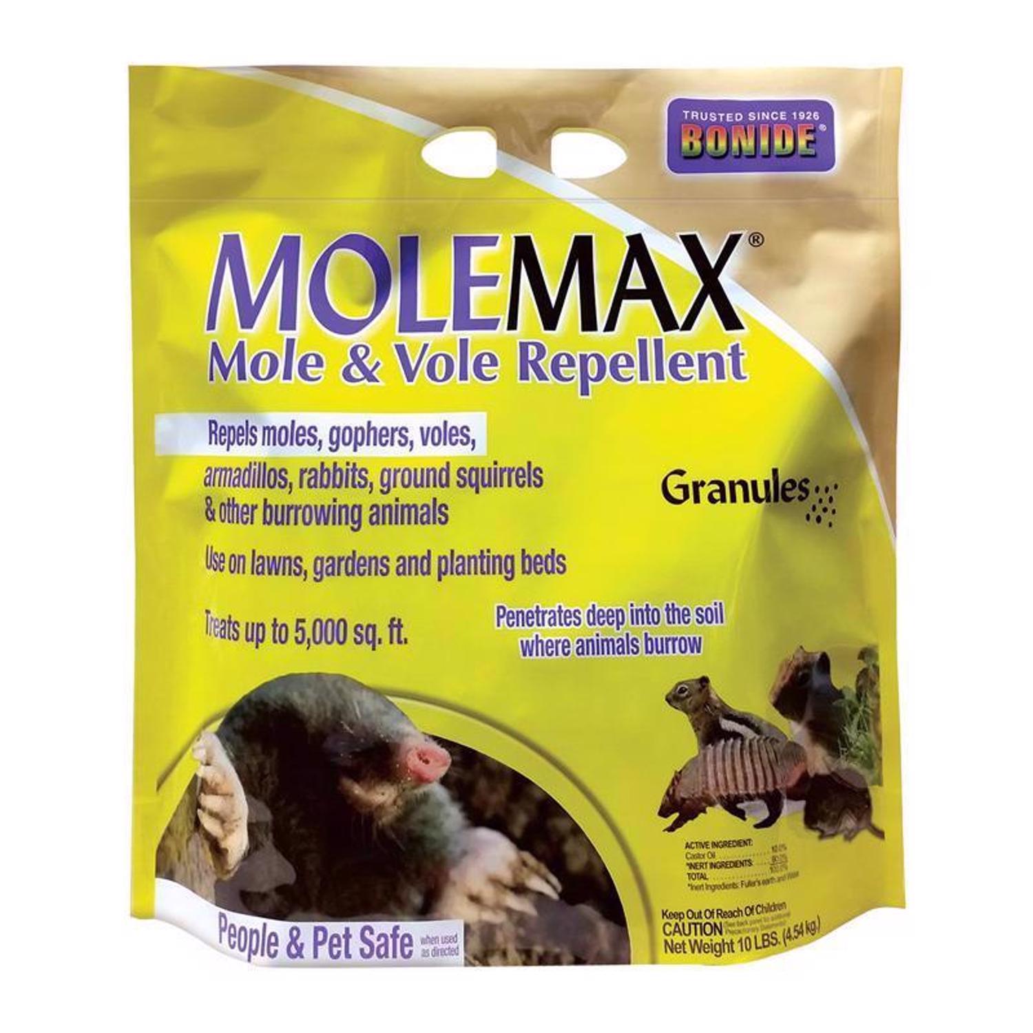  Bonide MoleMax Animal Repellent Granules For Moles And Voles 10 Lb