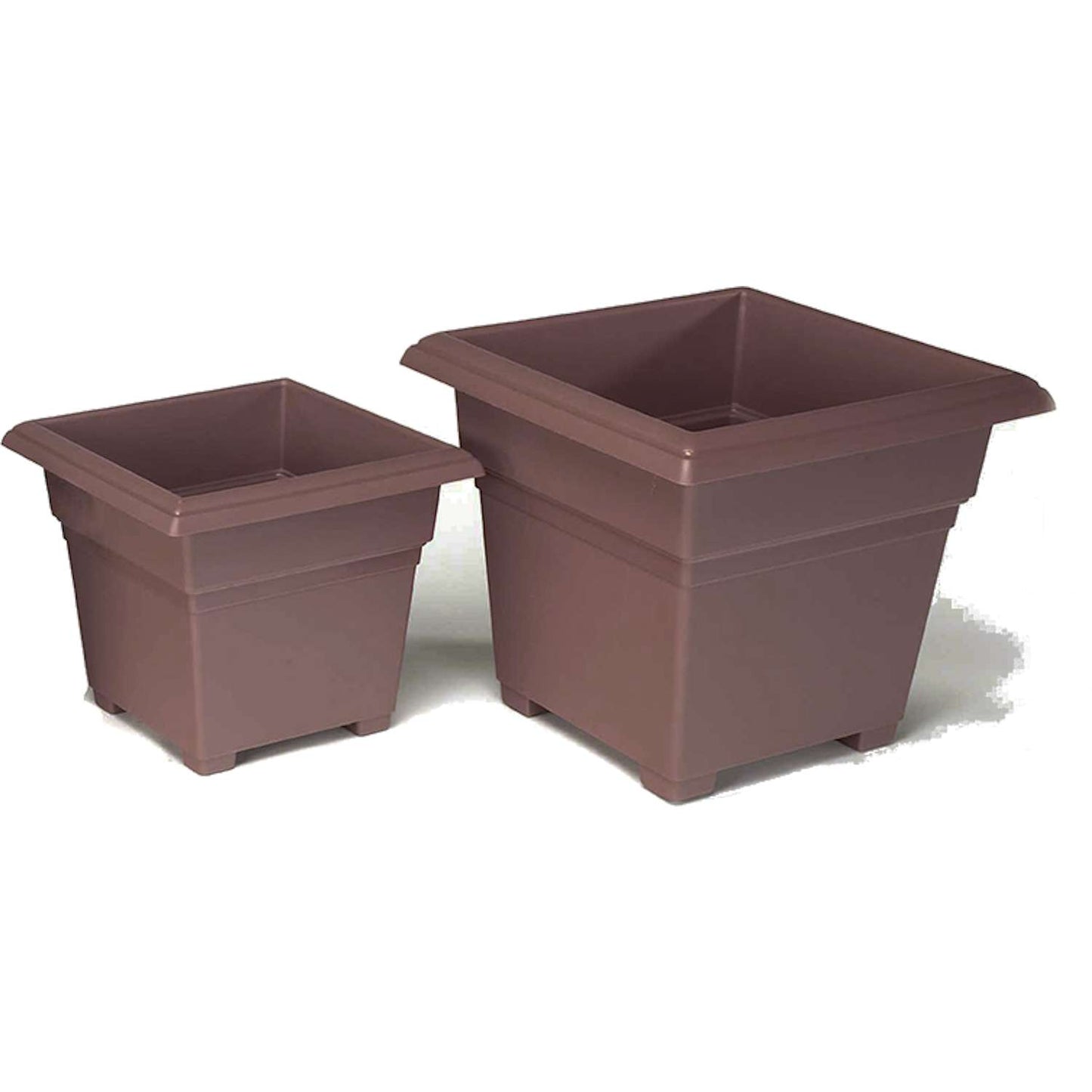  Novelty 13 In. H X 14 In. W X 14 In. D Plastic Countryside Tub Patio Planter Brown