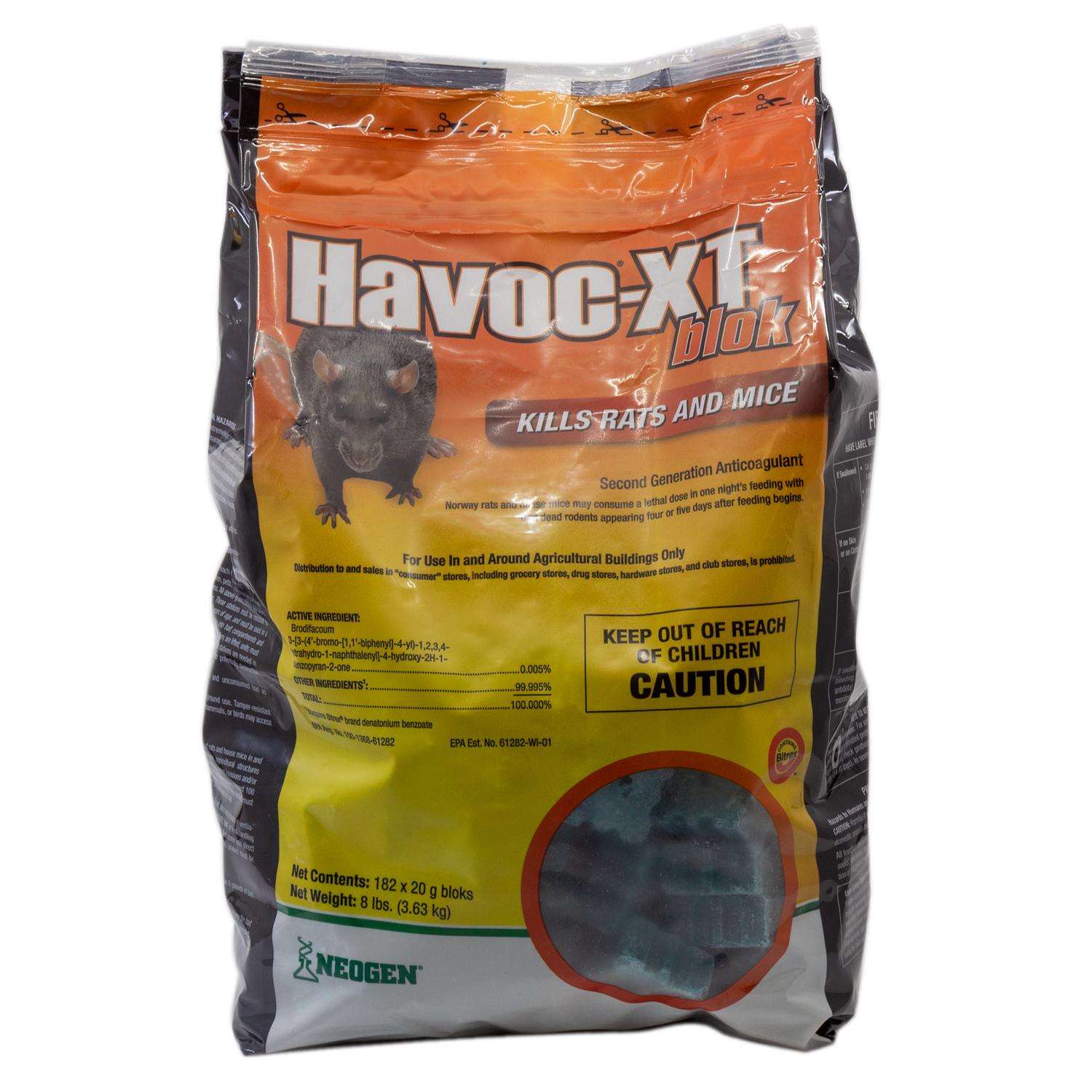  Havoc Bait Blocks For Mice And Rats 4 Lb 182 Pk