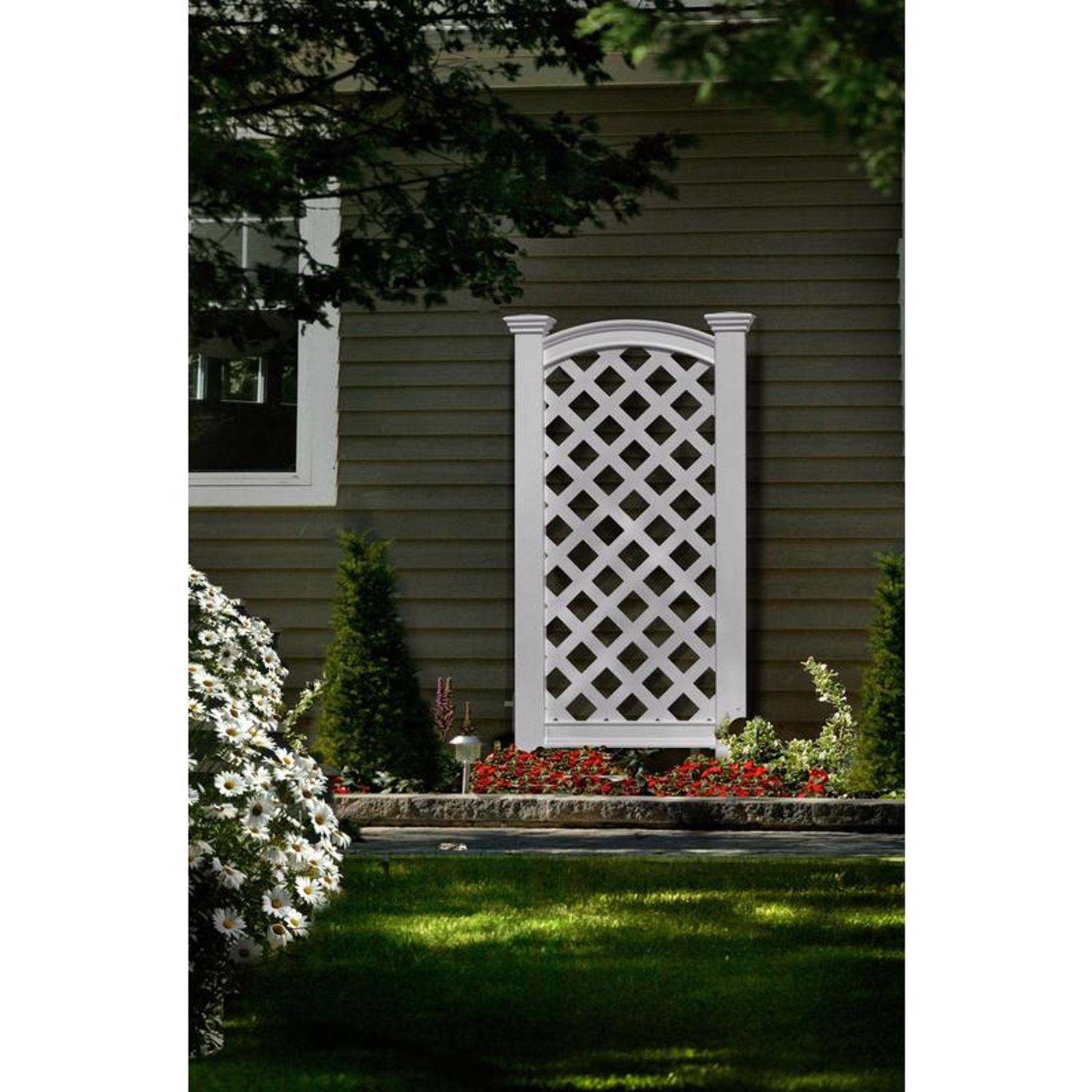  Vita Luxembourg 56.25 In. H White Vinyl Garden Trellis