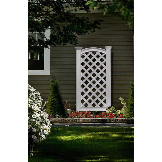  Vita Luxembourg 56.25 In. H White Vinyl Garden Trellis