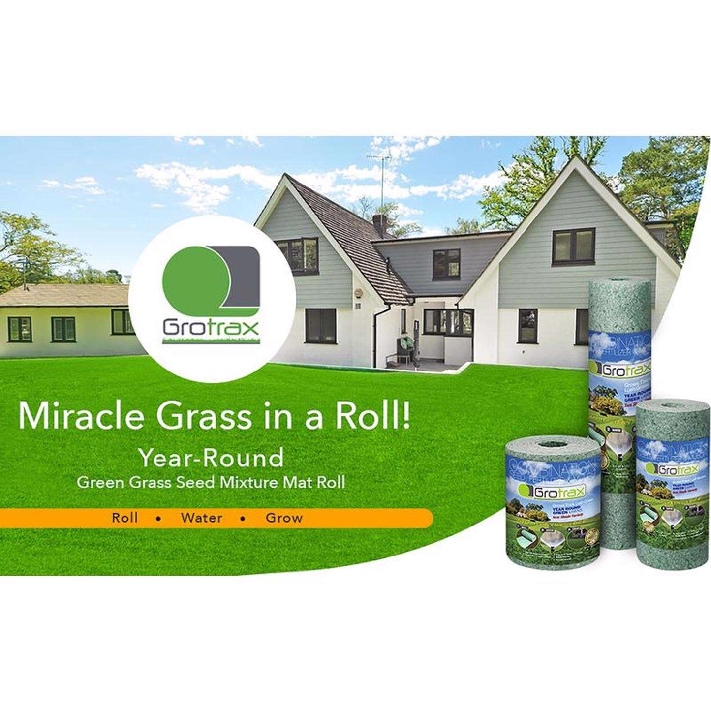  GrowTrax Big Roll Tall Fescue Grass Sun Or Shade Grass Seed Blanket