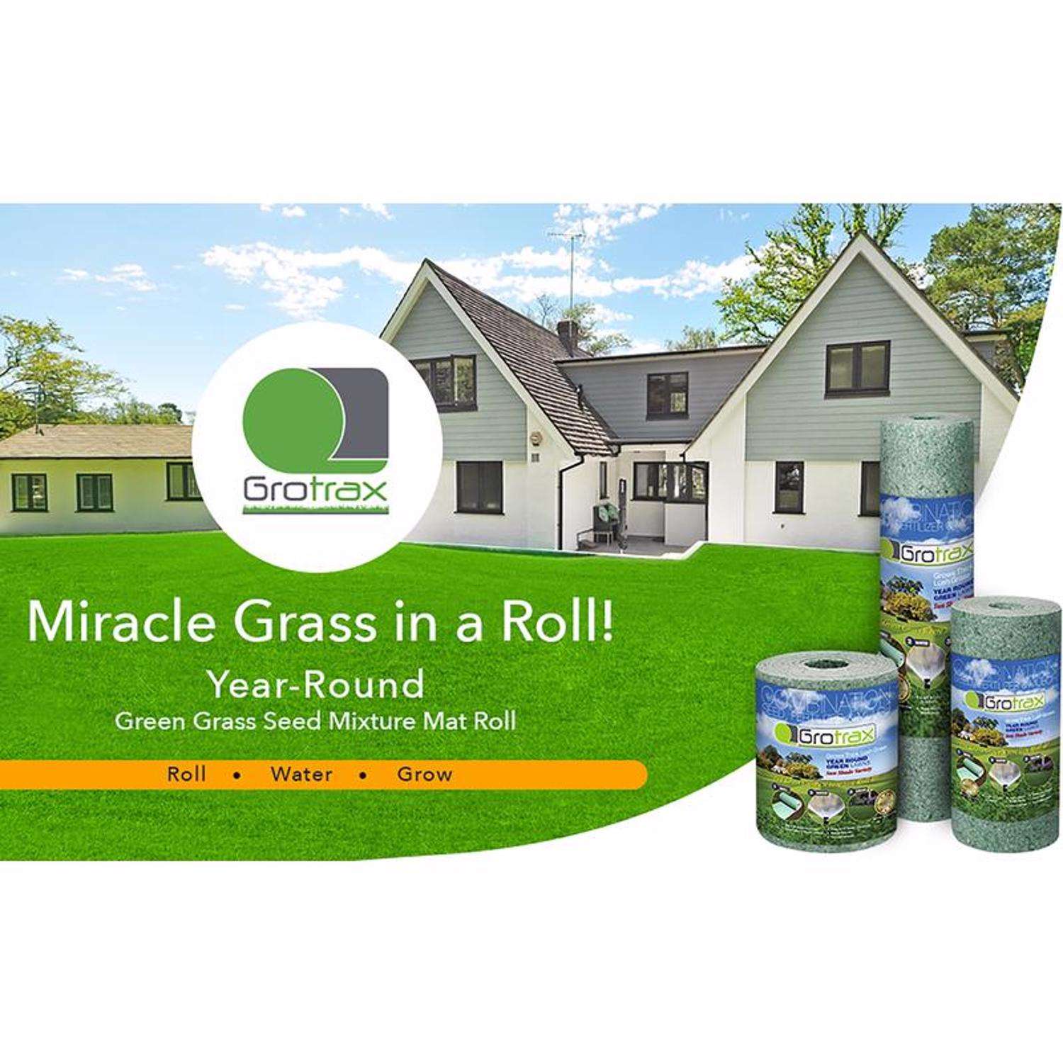  GrowTrax Big Roll Tall Fescue Grass Sun Or Shade Grass Seed Blanket
