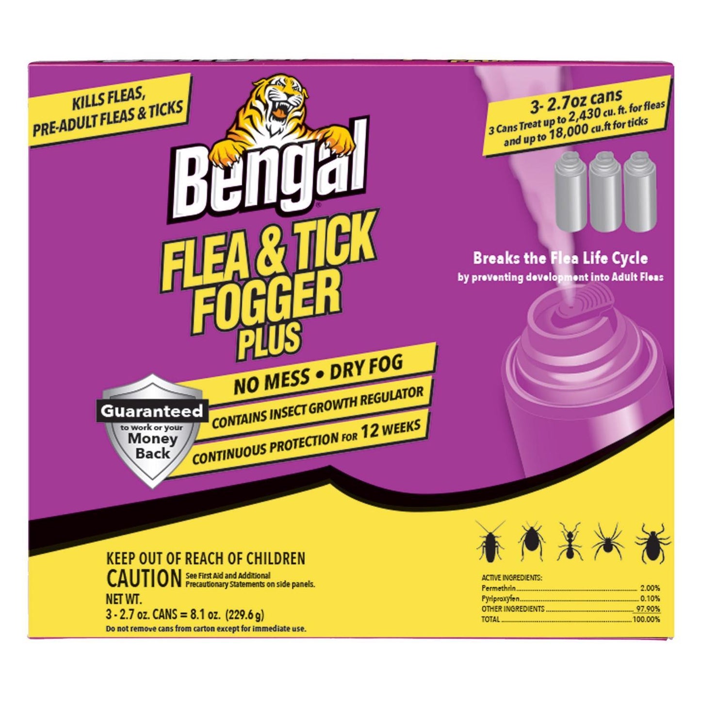  Bengal Plus Flea & Tick Killer Fog 3-2.7 Oz