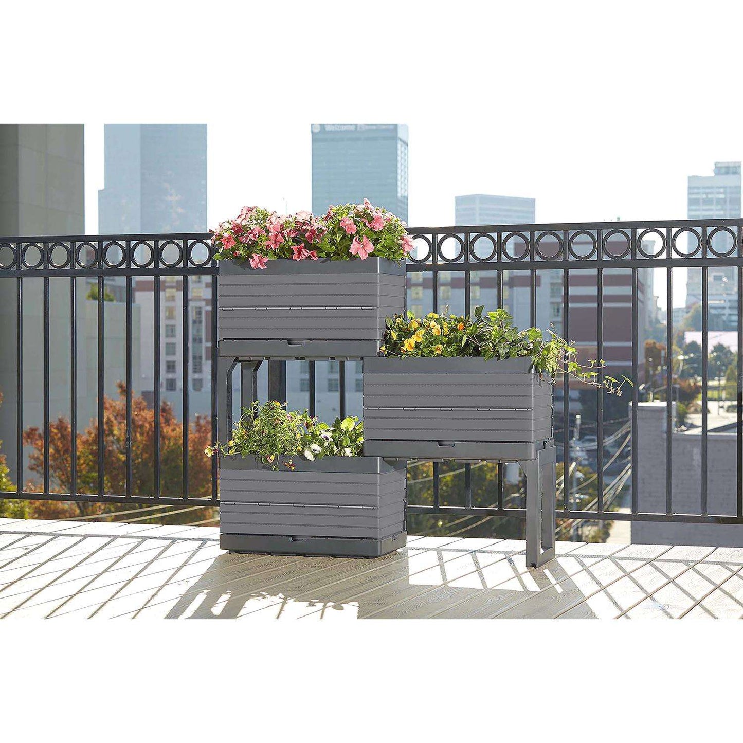  Southern Patio 39 In. H X 12 In. W X 38 In. D Resin Elevated Garden Bed Kit Gray