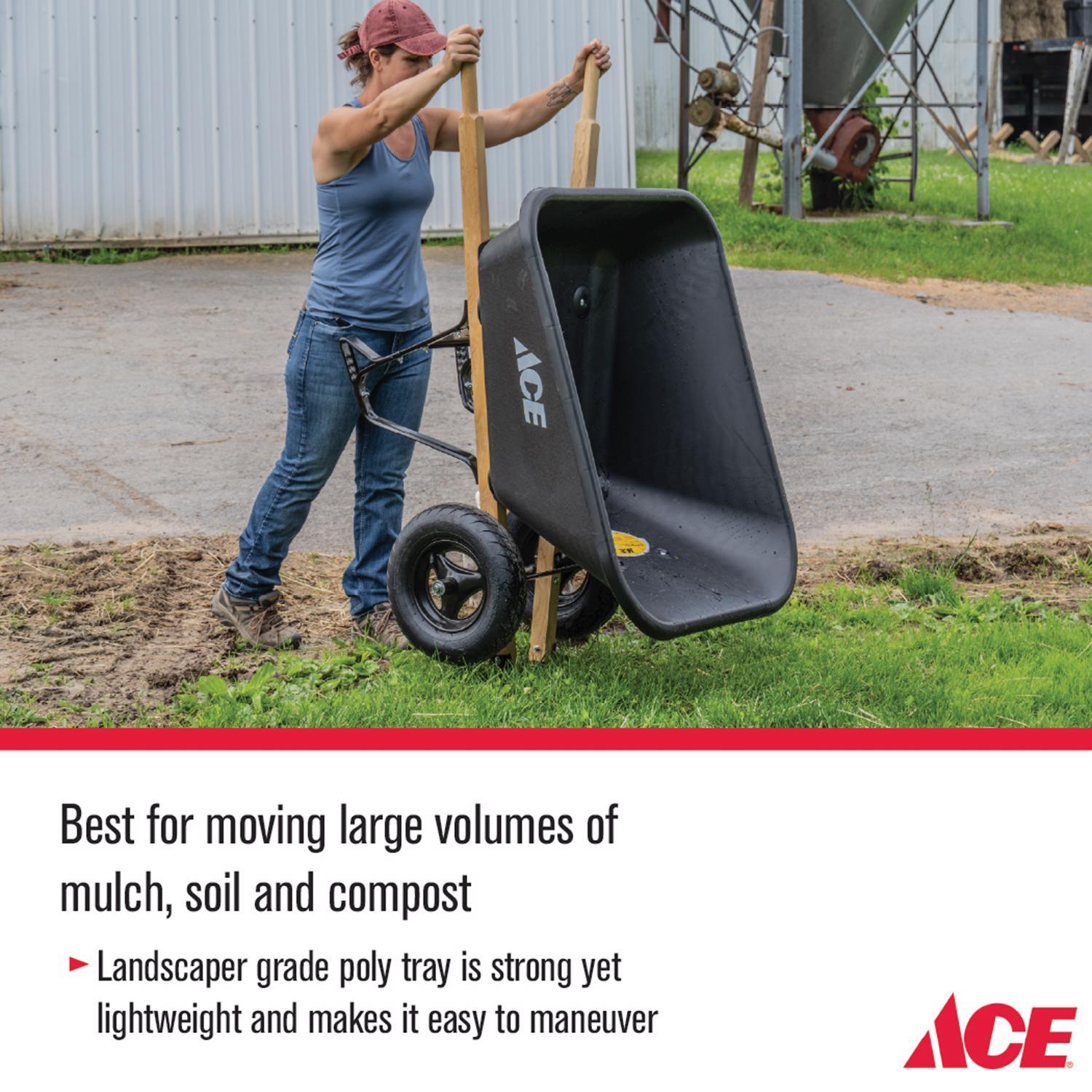  Ace Poly Wheelbarrow 8 Cu Ft