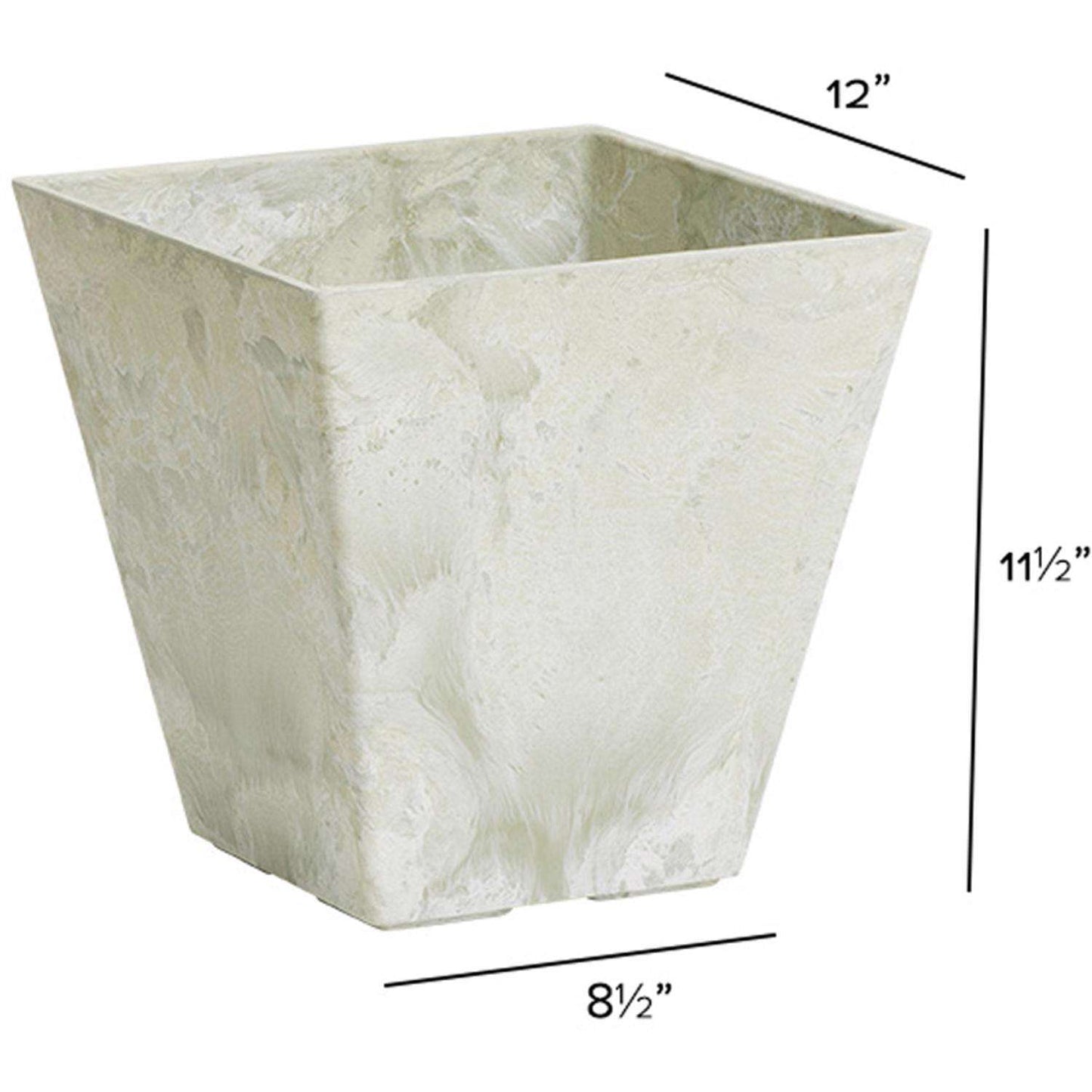  Novelty Artstone 11.5 In. H X 11.8 In. W X 11.8 In. D Resin Ella Planter Mint
