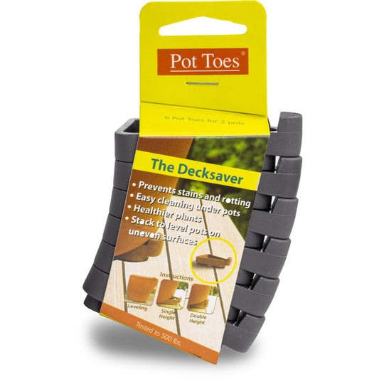  Down Under 0.5 In. H Gray Plastic Pot Toes 3 In. D X 2.5 In. W