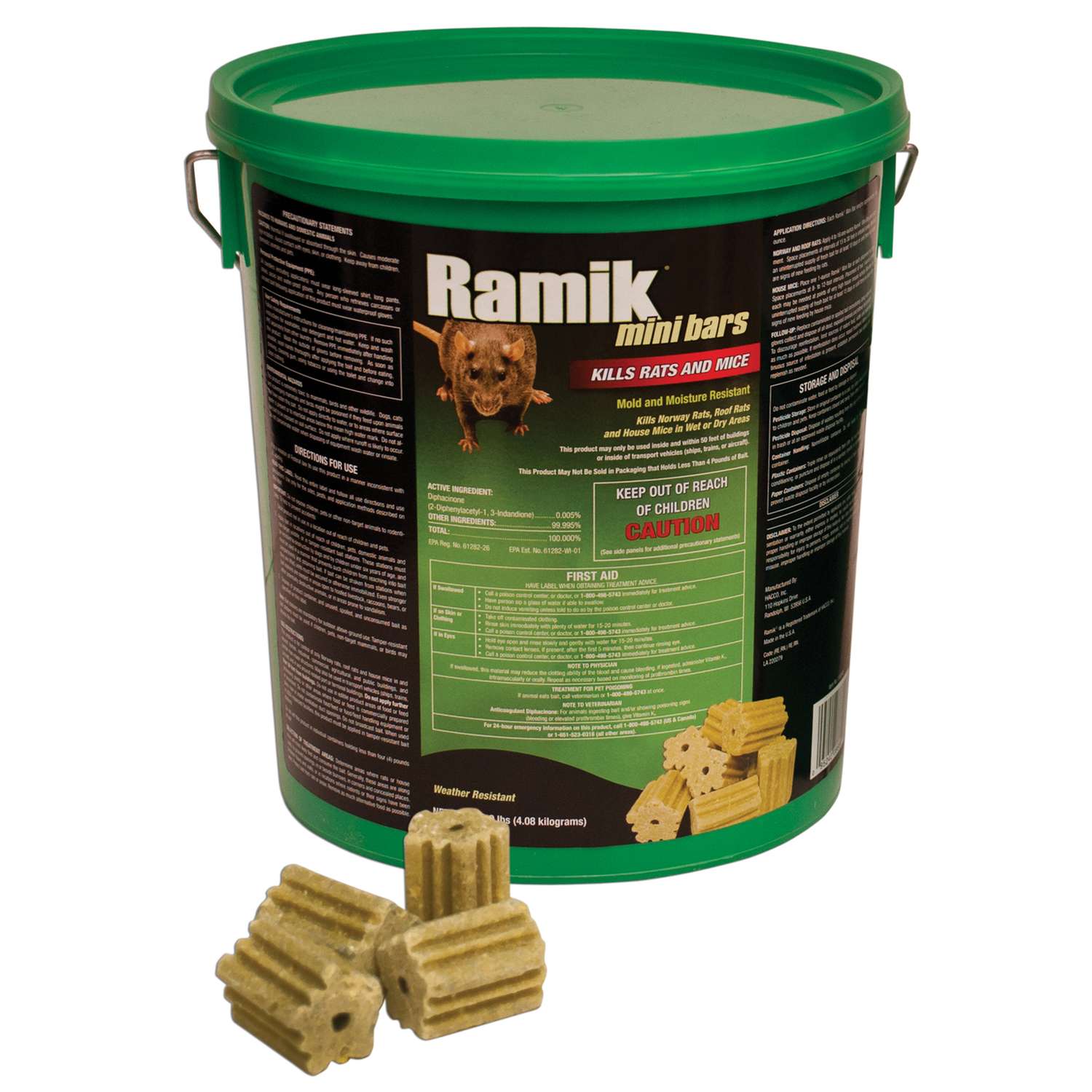  Ramik Toxic Fish-Flavored Pest Control Bar For Mice And Rats 9 Lb 144 Pk