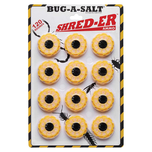  Bug-A-Salt Shred-Er Ammo Cartridge Black/Yellow 12 Pc