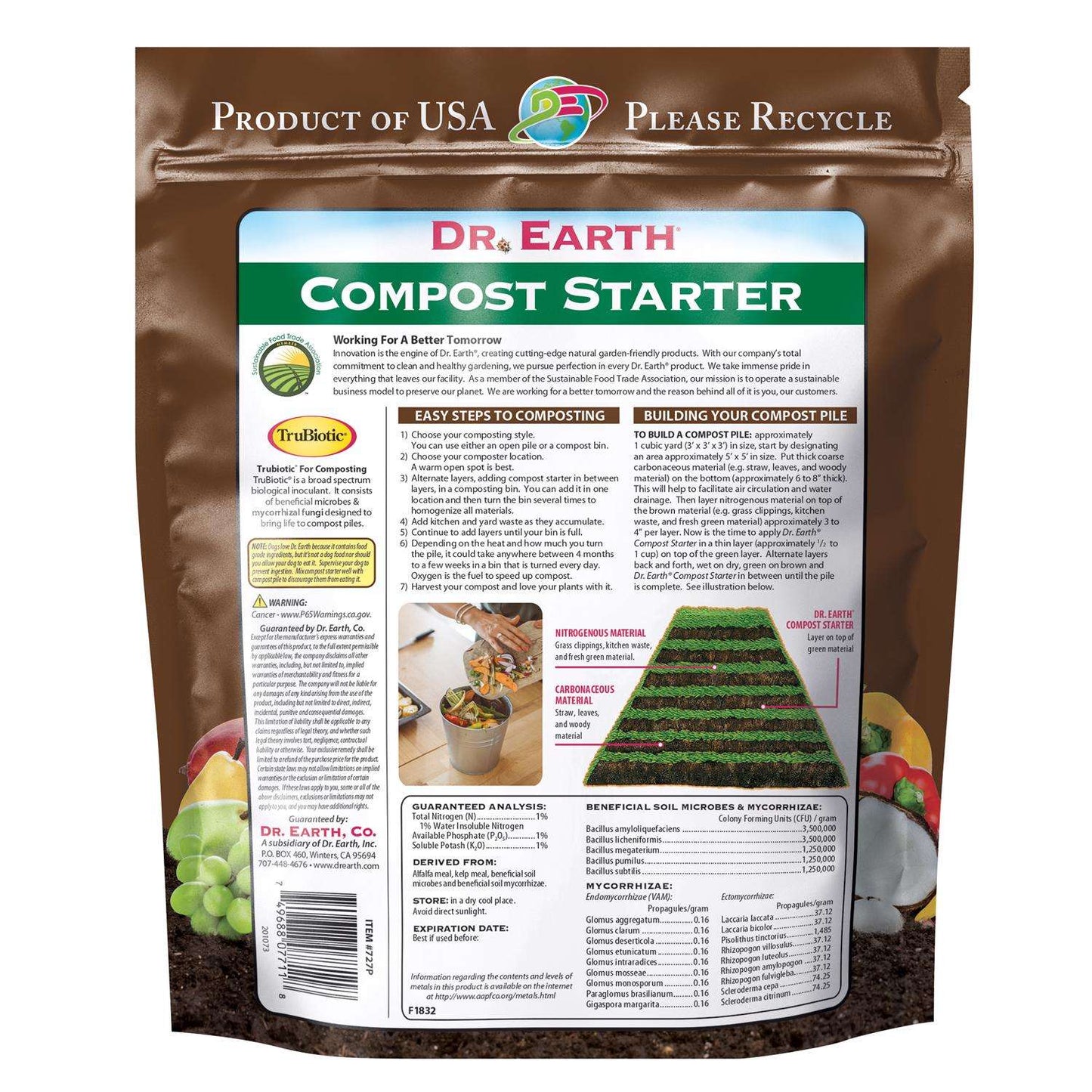  Dr. Earth Pure & Natural Organic Granules All Purpose Plant Food 3 Lb