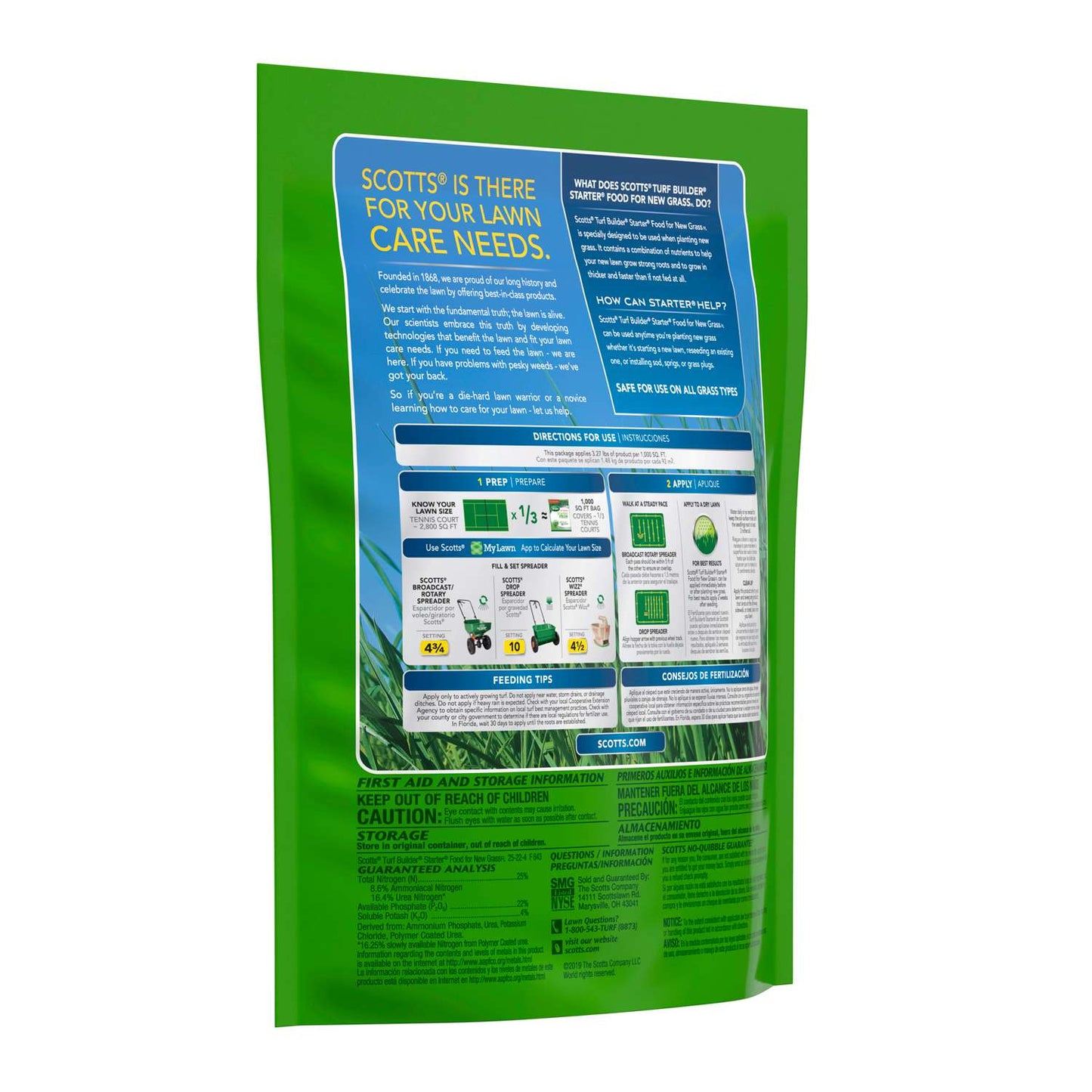  Scotts Turf Builder Lawn Starter Lawn Fertilizer For All Grasses 1000 Sq Ft