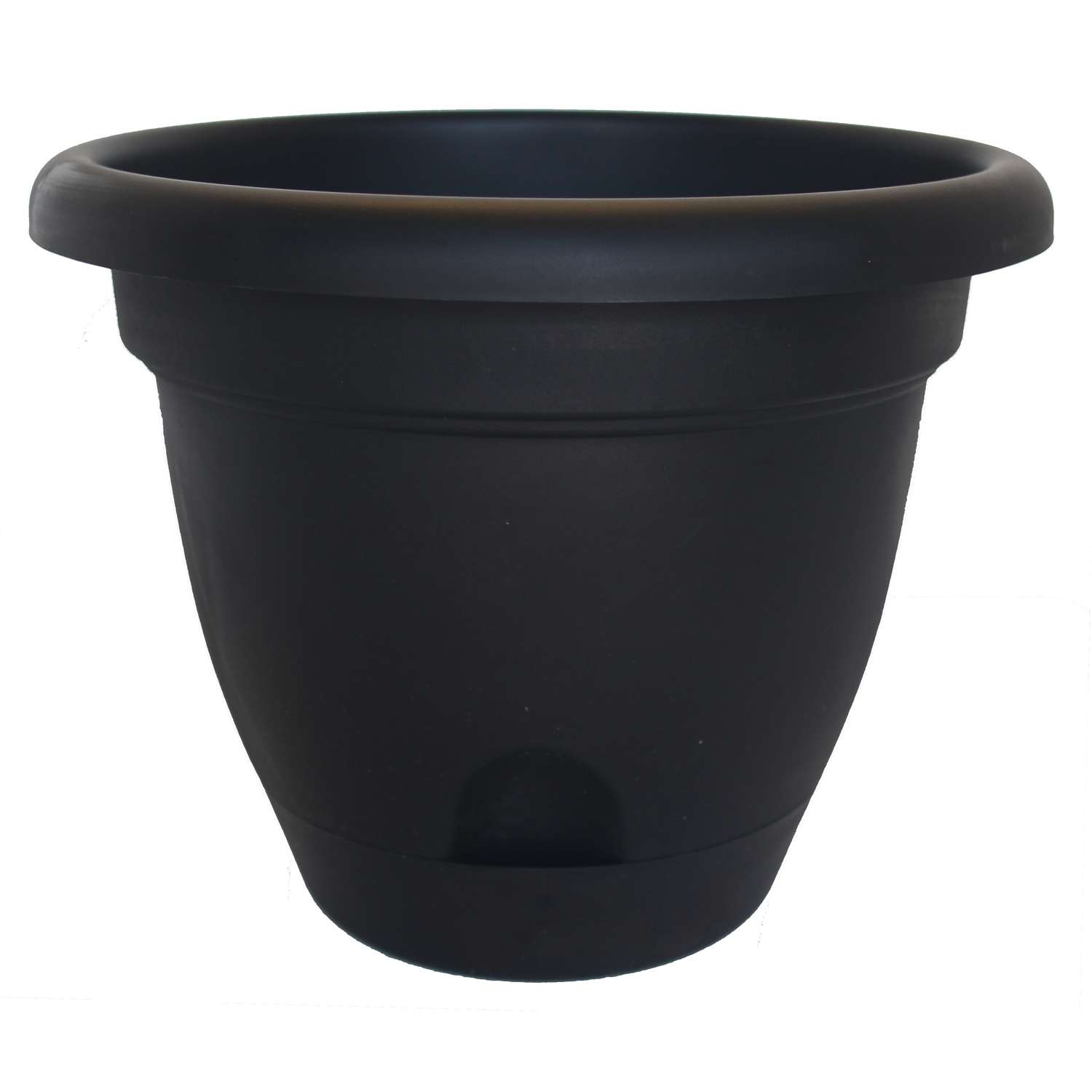  Bloem Lucca 10.75 In. H X 13.25 In. W X 12 In. D Plastic Planter Black