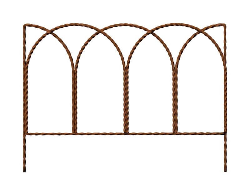 Panacea 20 In. L X 14 In. H Steel Brown Leaf Border Edging