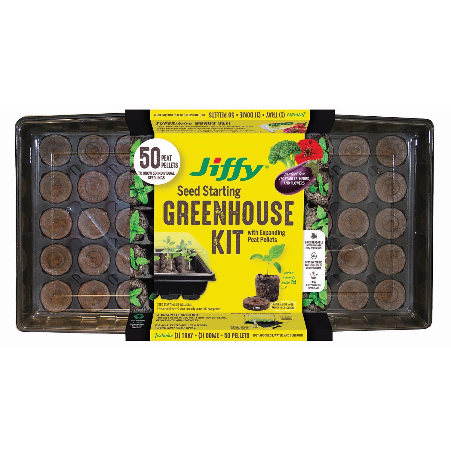  Jiffy 50 Cells 11 In. W X 22 In. L Seed Starting Kit 1 Pk