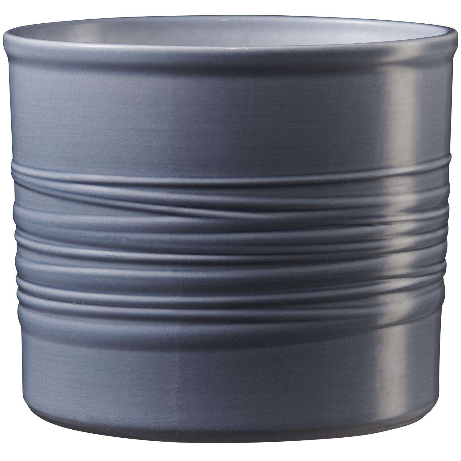  SK Pottery 4.7 In. H X 5.5 In. D Clay Laos Ceramic Pot Grayish Blue