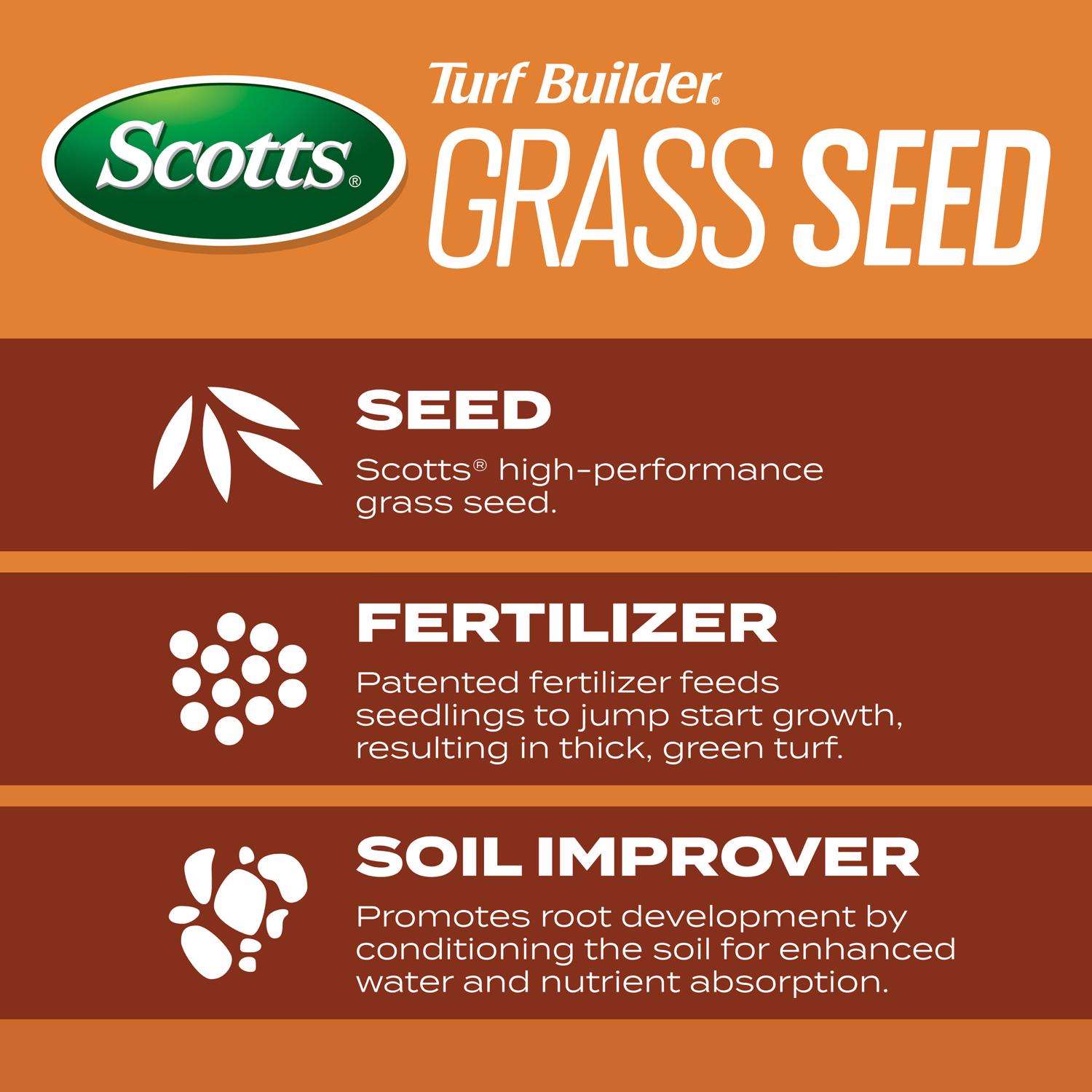  Scotts Turf Builder Bermuda Grass Sun Or Shade Fertilizer/Seed/Soil Improver 1 Lb