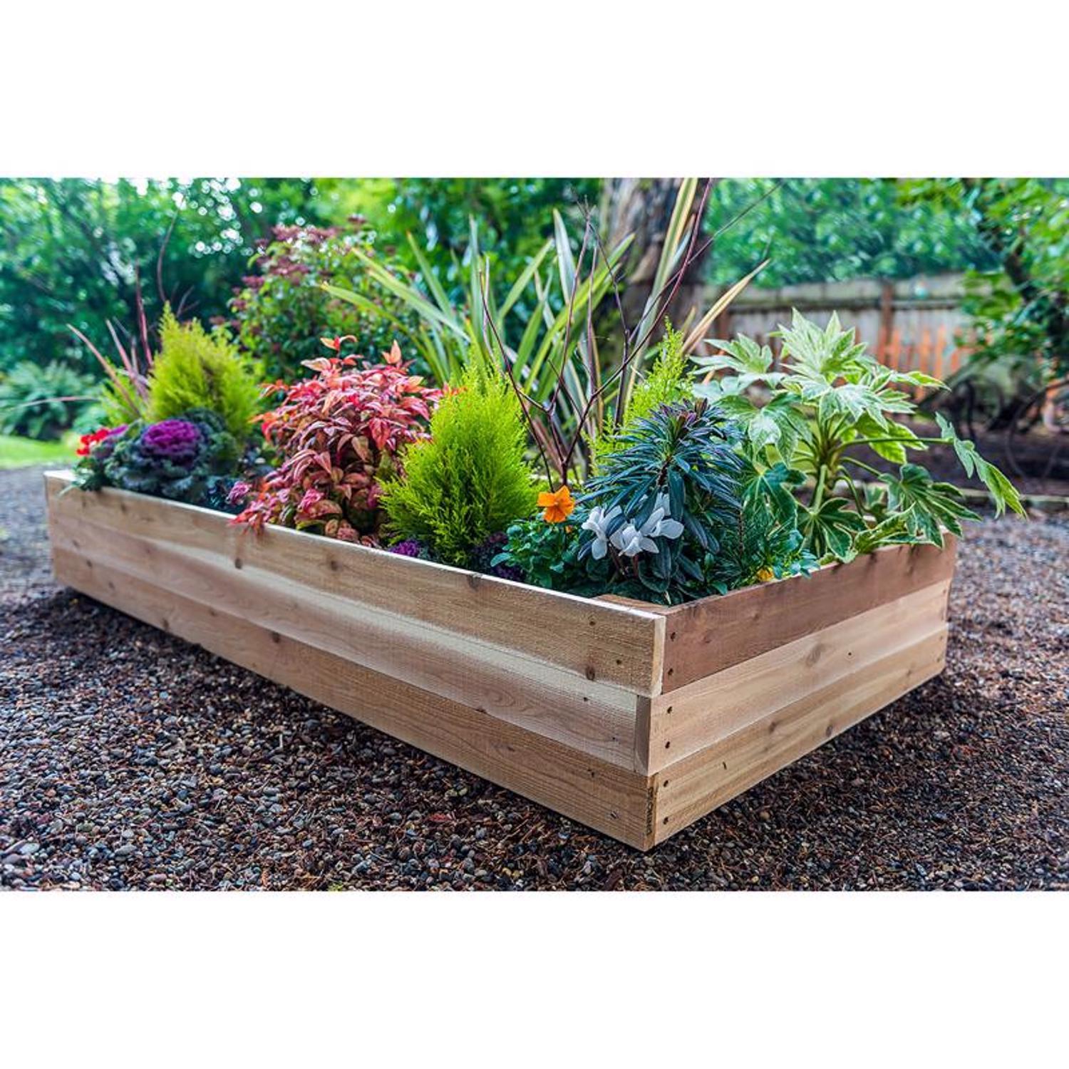 Real Wood Products 10.5 In. H X 72 In. W X 36 In. D Cedar Western Raised Garden Bed Natural