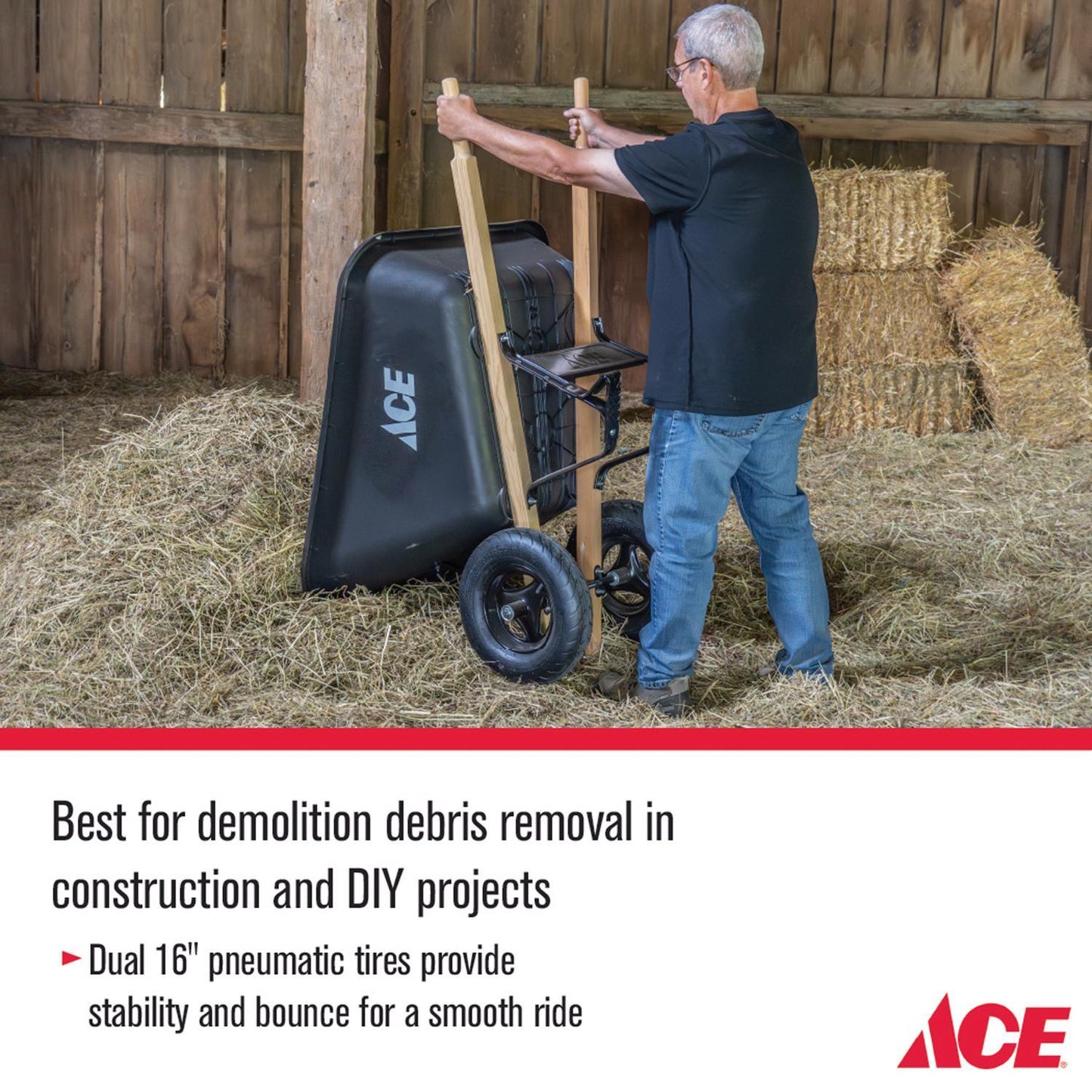  Ace Poly Wheelbarrow 8 Cu Ft