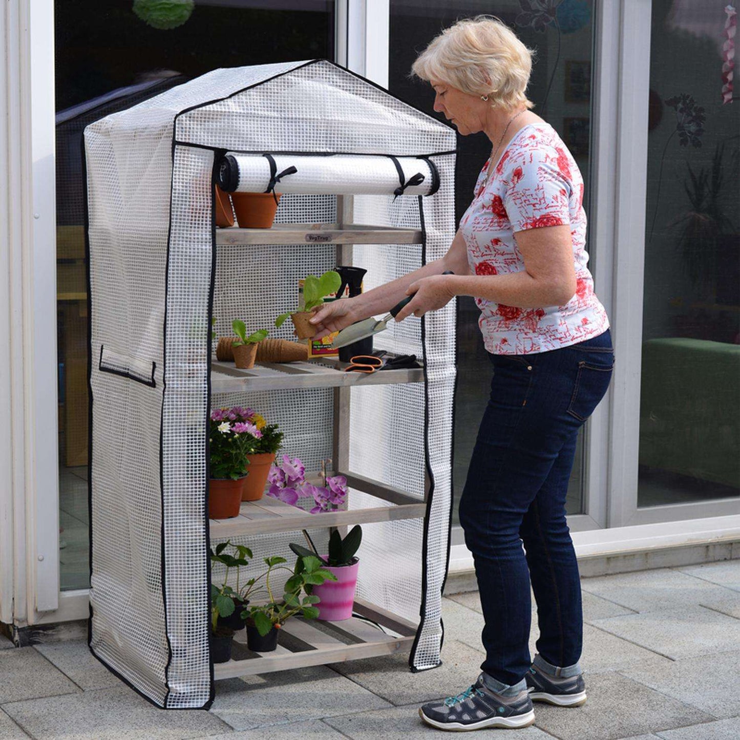  VegTrug Nursery Greenhouse Natural 62 In. H X 28 In. W 4-Tier Mini Growhouse