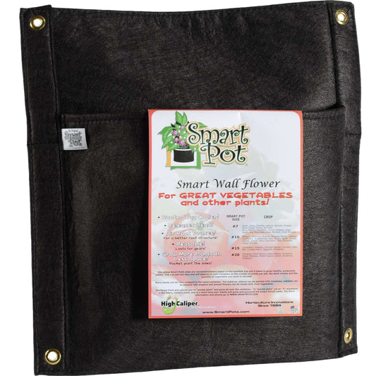  Smart Pot WallFlowers 18 In. H X 16 In. W Geo-Thermal Fabric Grow Bag Planter Black