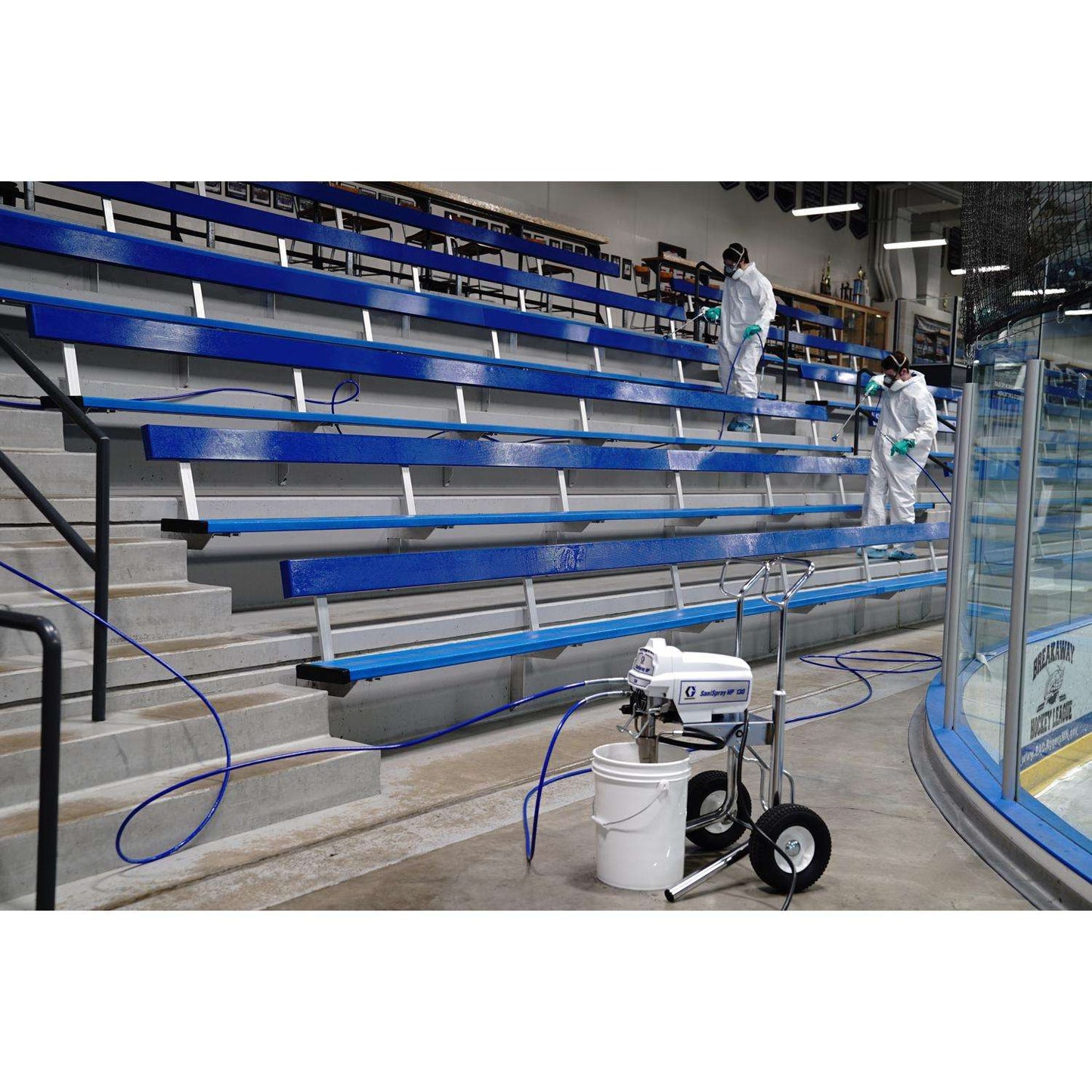  Graco SaniSpray HP 130 2-Gun Cart Airless Sprayer