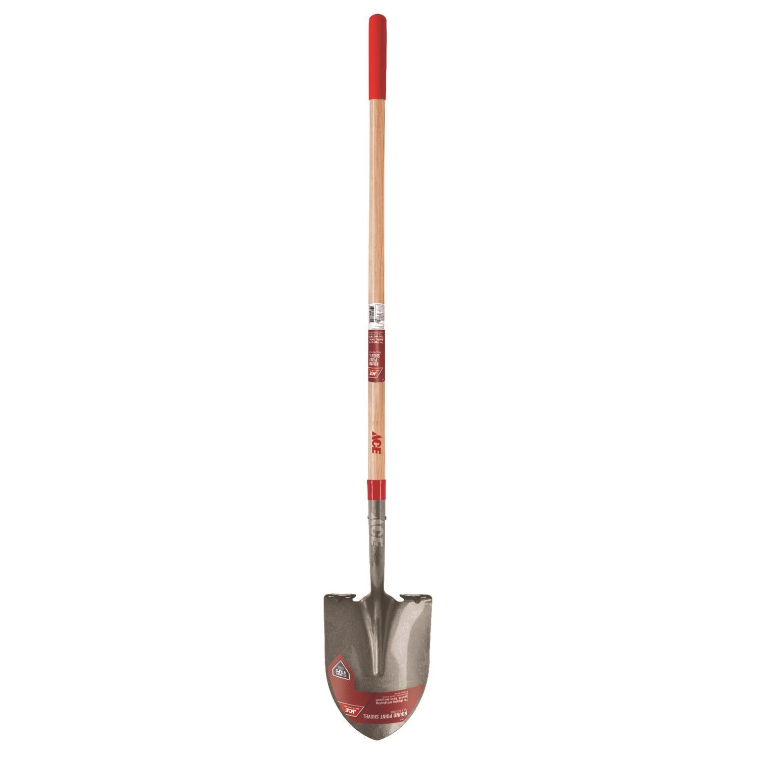  Ace 58 In. Steel Round Digging Shovel Wood Handle