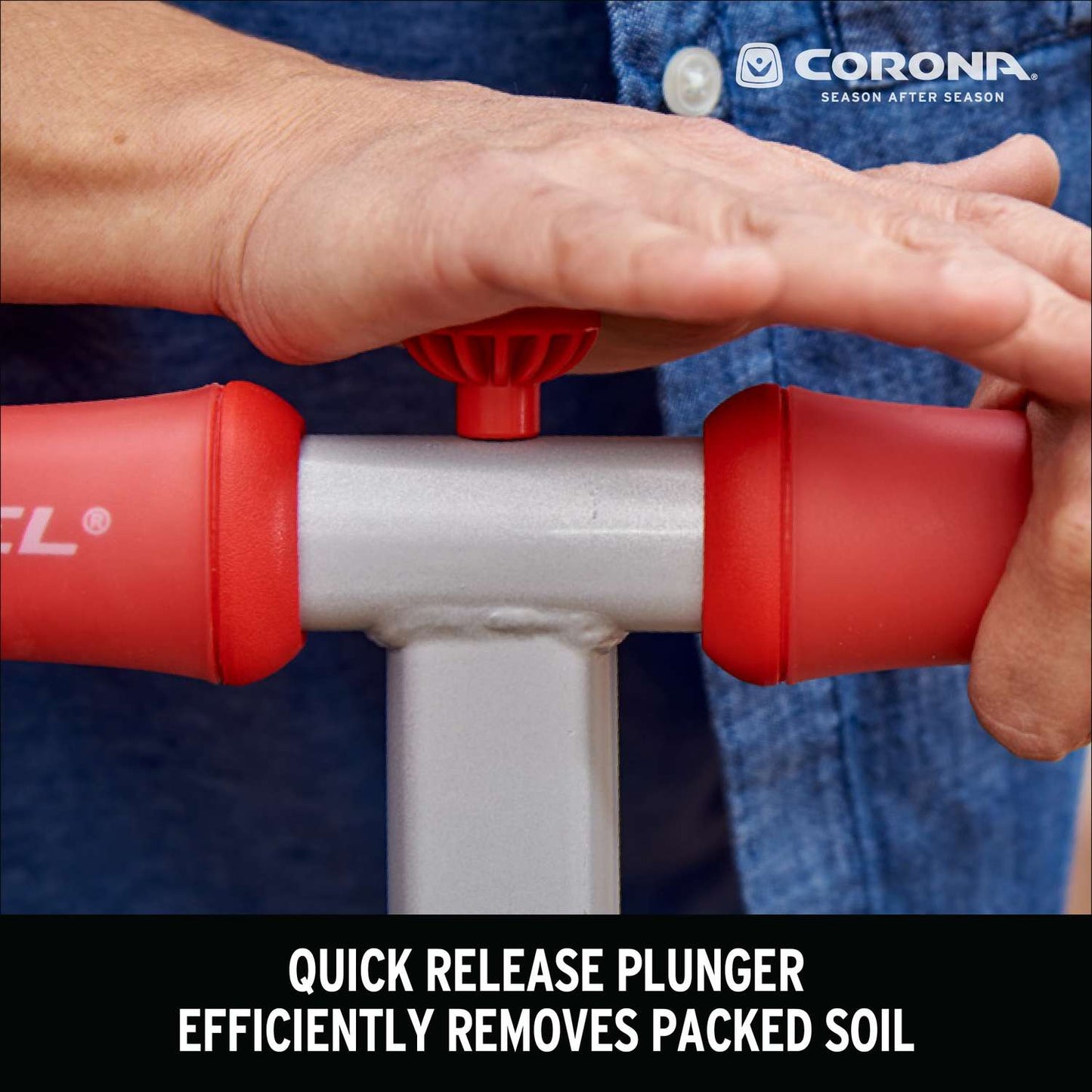  Corona ComfortGEL 4 Tine Steel Hand Tiller 6 In. Aluminum Handle