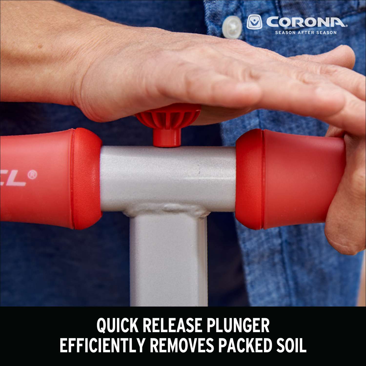  Corona ComfortGEL 4 Tine Steel Hand Tiller 6 In. Aluminum Handle
