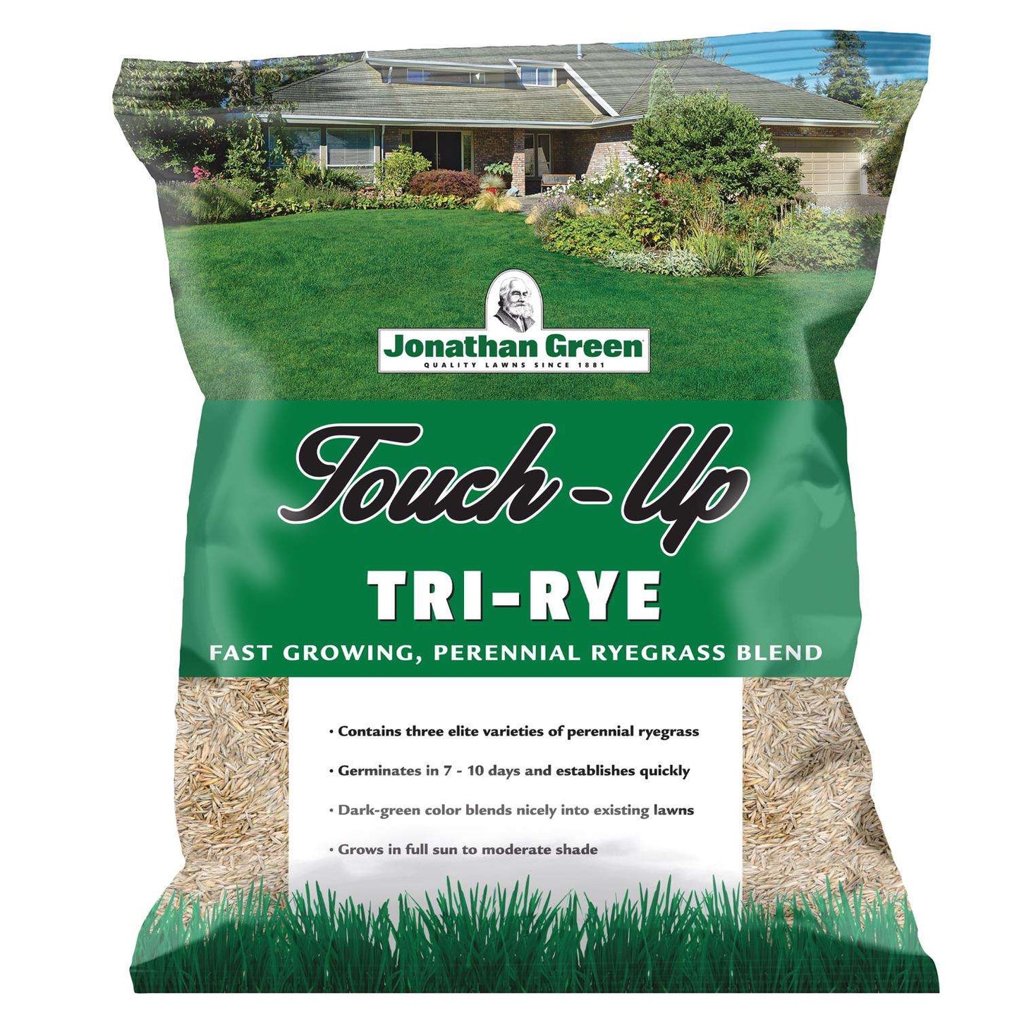  Jonathan Green Touch-Up Perennial Ryegrass Sun Or Shade Grass Seed 7 Lb