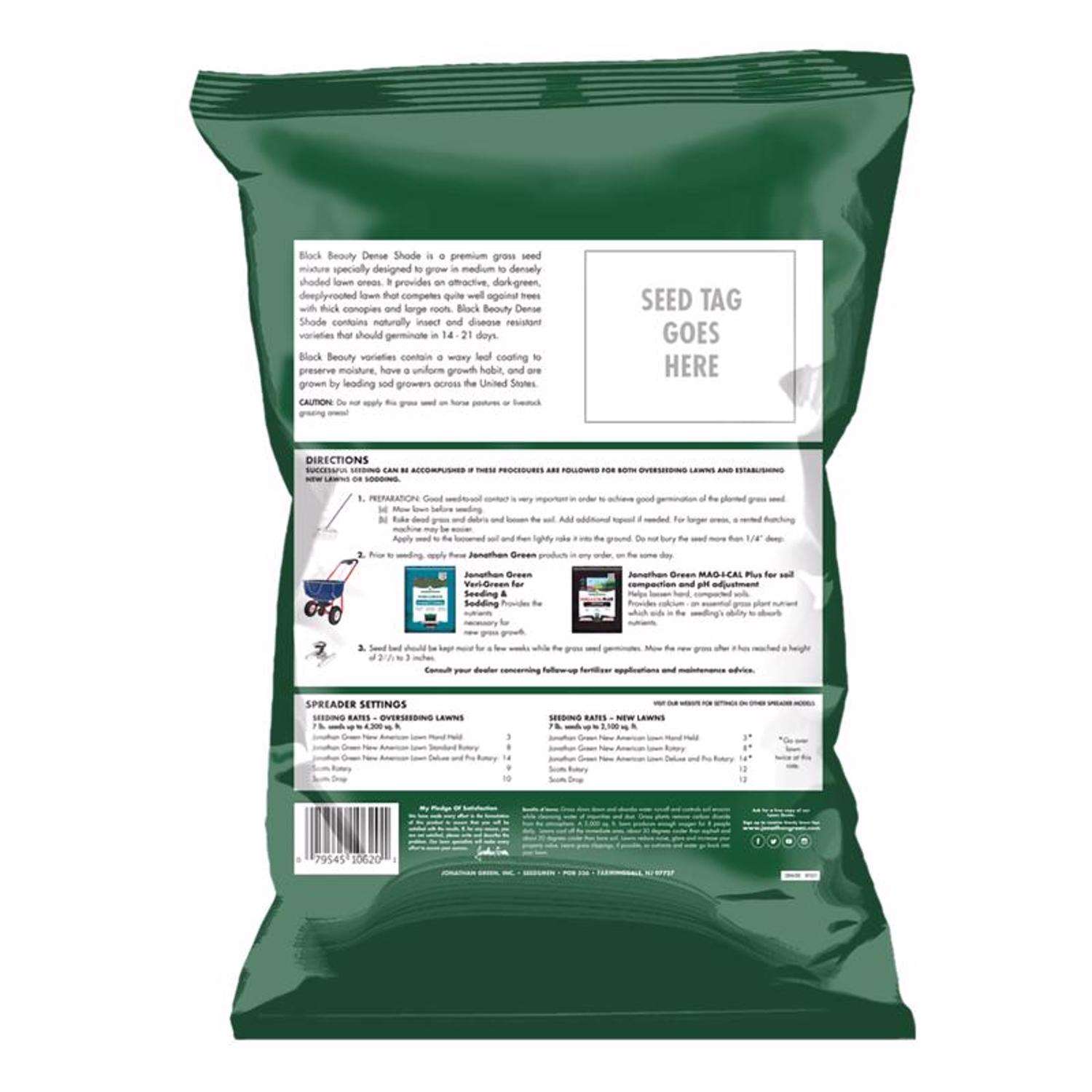  Jonathan Green Black Beauty Dense Shade Mixed Full Shade Grass Seed 3 Lb