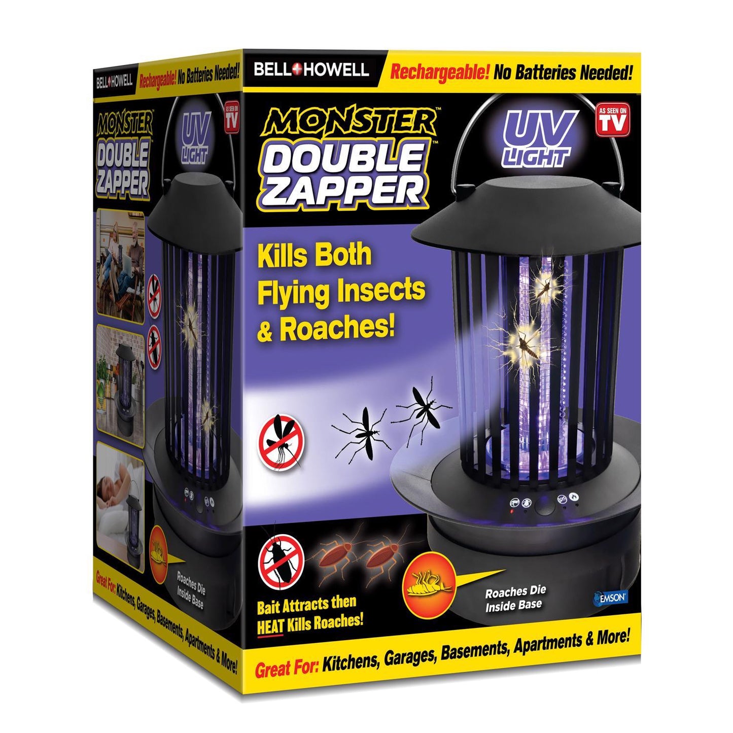  Bell & Howell Monster Indoor And Outdoor Insect And Mosquito Zapper 1200 Sq Ft 18 W