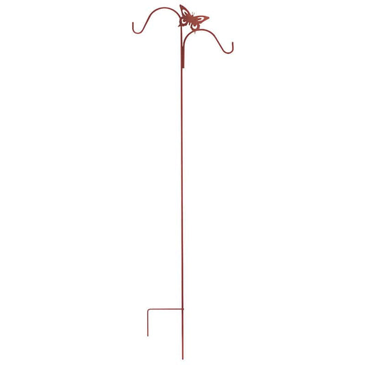  Panacea Brown Steel 84 In. H Double Crook With Butterfly Plant Hook 1 Pk